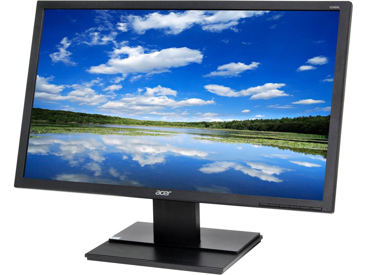 Acer V246HLBD - LED monitor - 24 - 1920 x 1080 Full HD - 250 cd/m2 - 5 ms - DVI VGA - black - DVI VGA (HD-15)