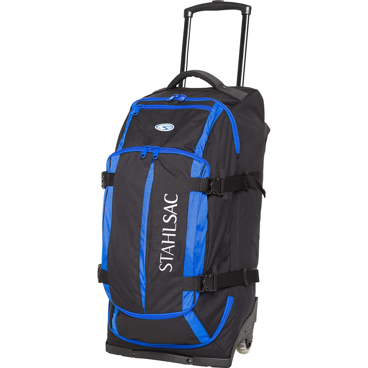 Stahlsac by Bare Curacao Clipper Travel Roller Duffel Dive Bag (Black/Blue) by Stahlsac Dive Bags画像