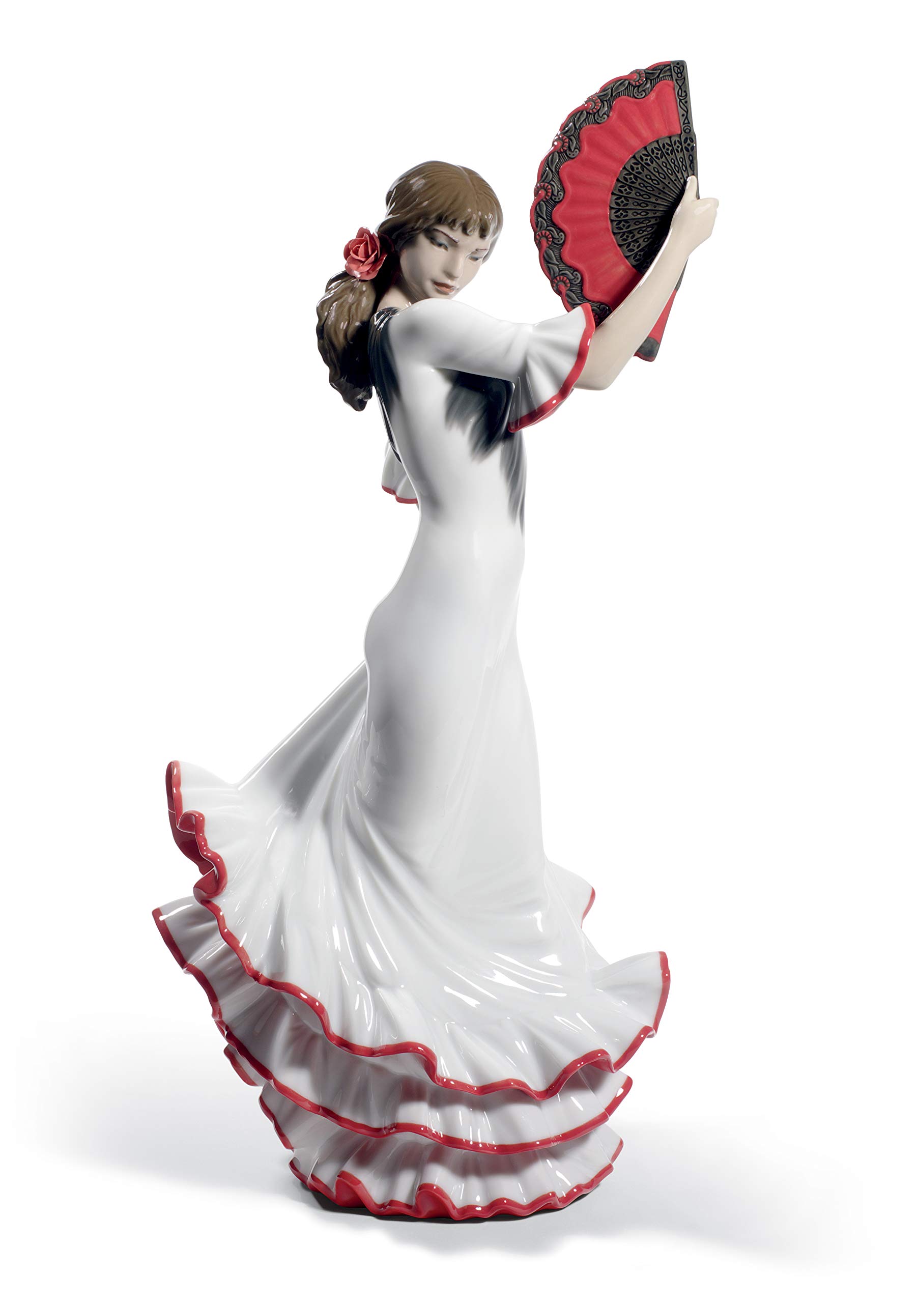 LLADRo' 情熱と魂 フラメンコ 女性 フィギュア 60周年 レッド 磁器フラメンコフィギュア｜global研究所