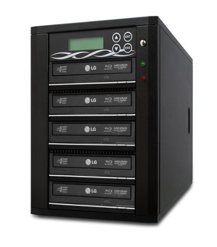BestDuplicator Bestduplicator M シリーズ (高パフォーマンス) - 5 ターゲット 24 X SATA ブルーレイ DVD CD デュプリケータ (スタンドアロン音声ビデオ コピー タワー、重複除外デバイス) - 1 に 5 ブル-レイ/DVD/CD デュプリケータ|global研究所