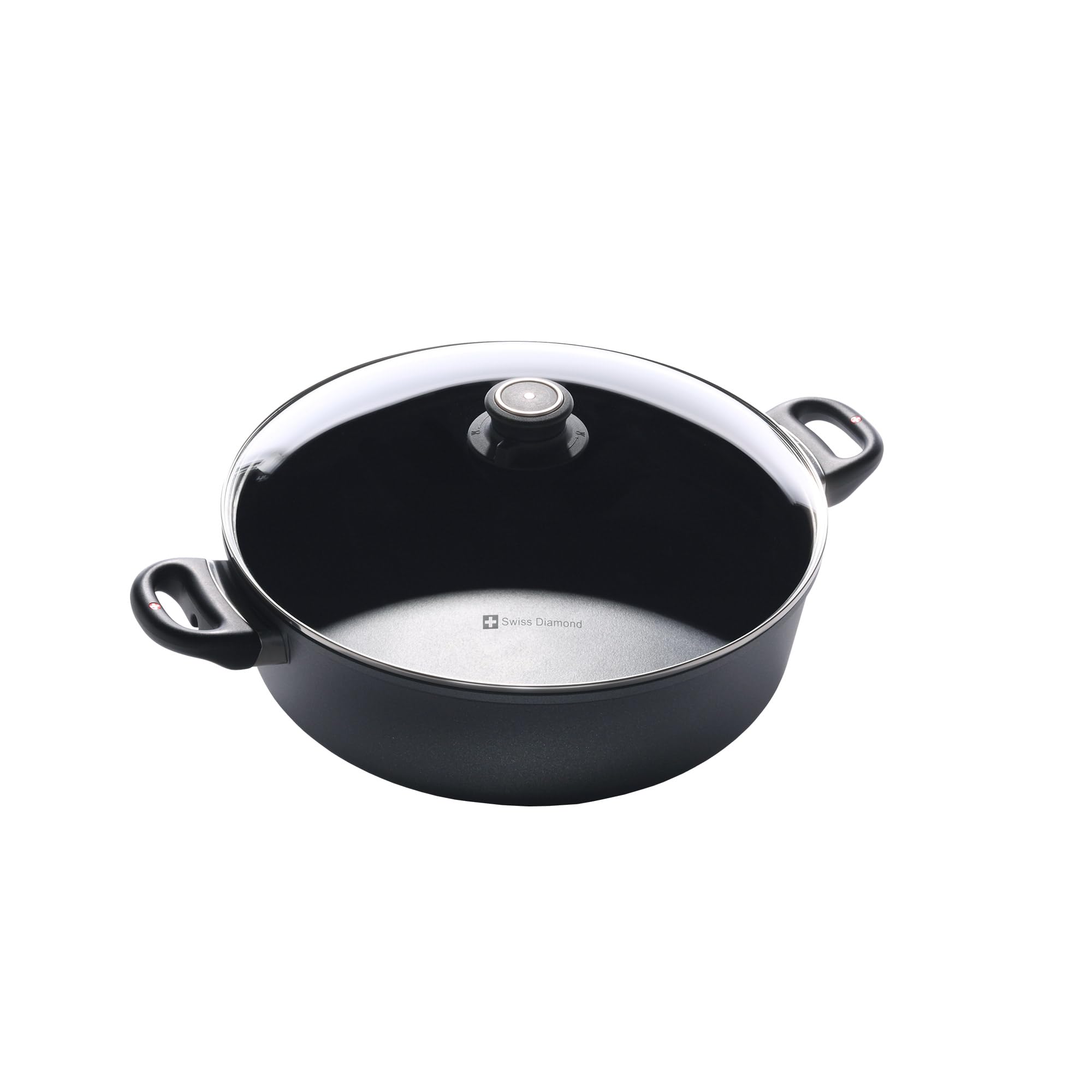 Swiss Diamond Braiser Pan 蓋付き ダブルハンドル ノンスティック ダイヤモンドコーティング 蒸しパン 蓋付き オーブン対応 食器洗い機対応 12.5インチ 7.2クォート グレー｜global研究所 44,185円