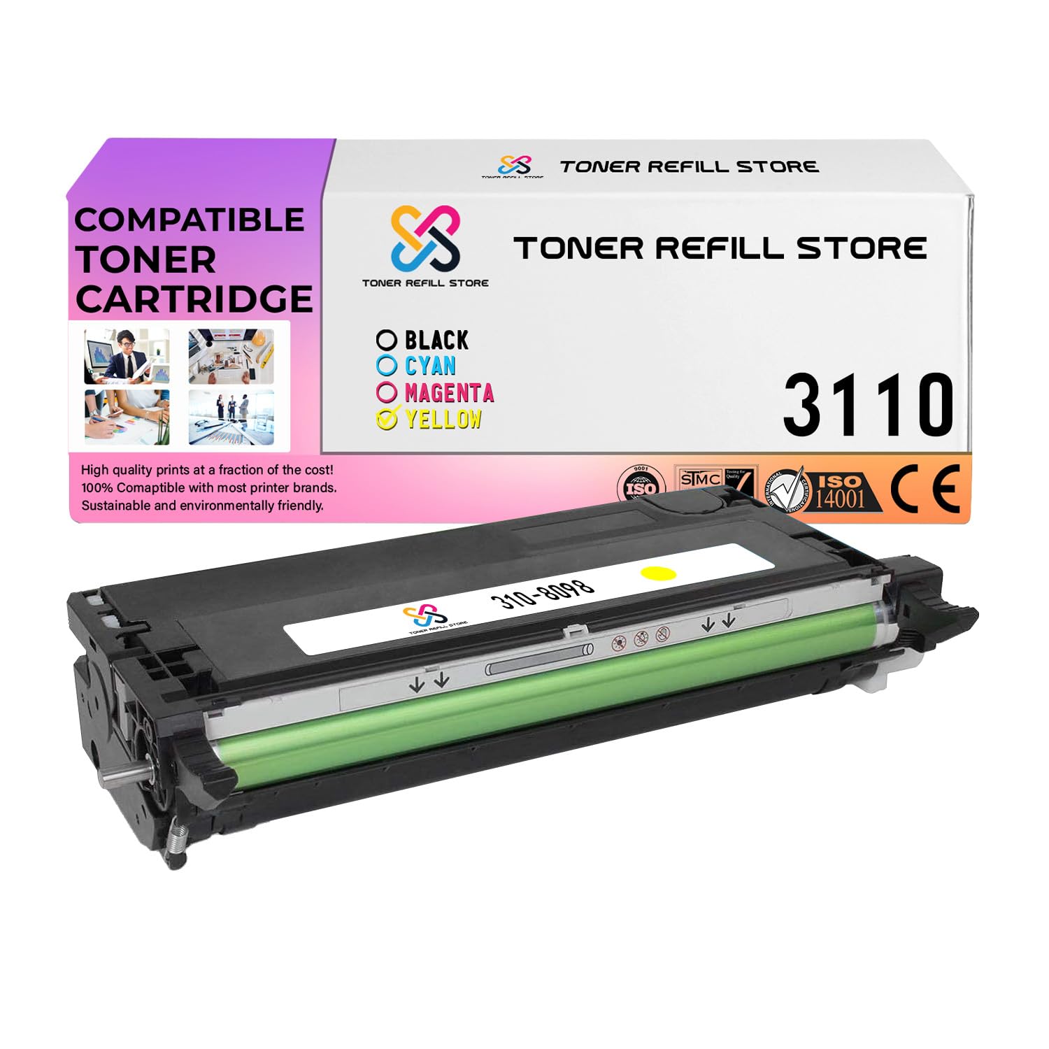 トナーRefill StoreイエローリサイクルトナーカートリッジDell 3110 3110 CN 3115 3115 CN 310 ? 8098 310 ? 8401 xg724 nf556