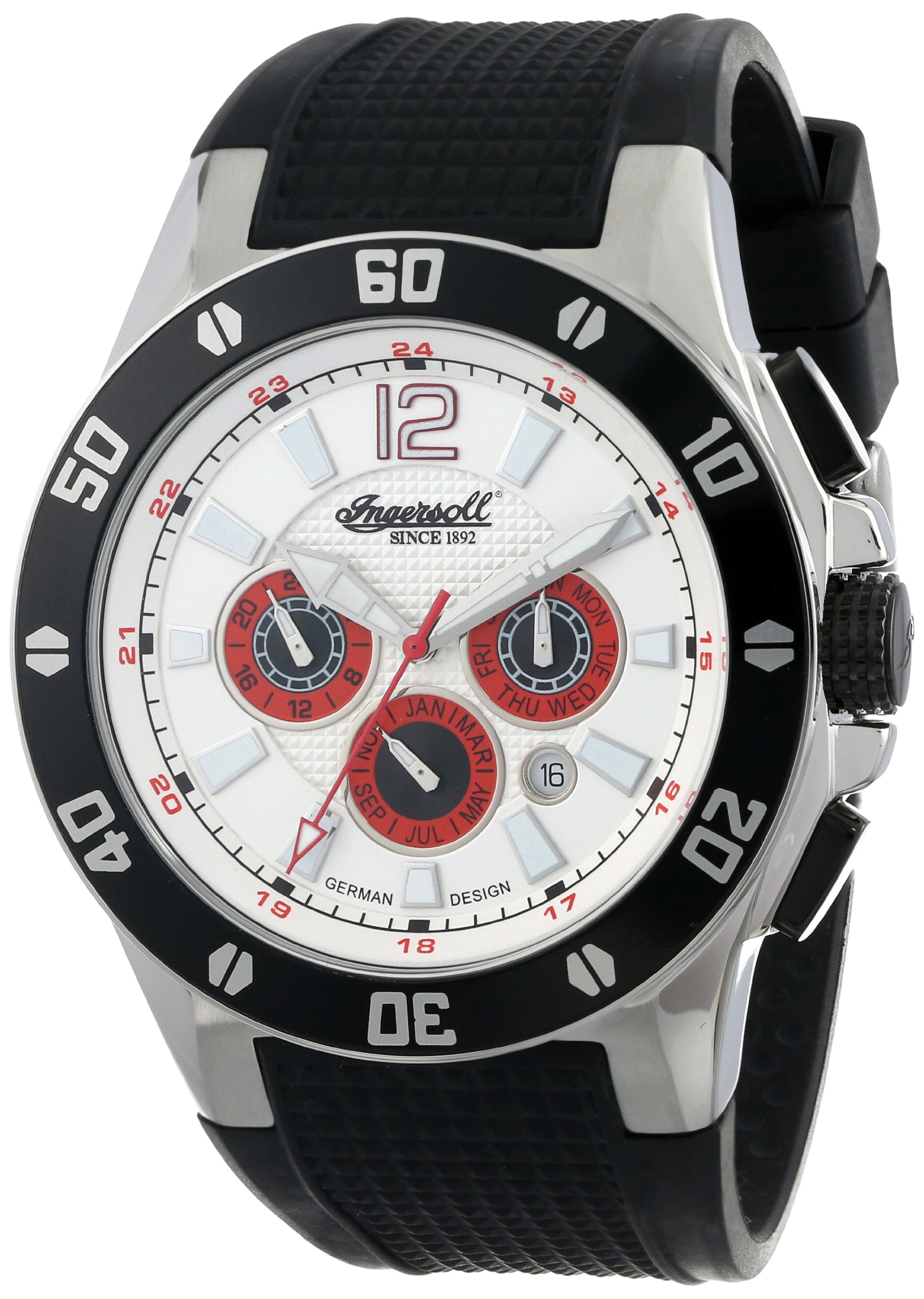 Ingersoll Men \u0027s インチ3221wh Brazos Analog Display Automatic Self Wind Black Watch