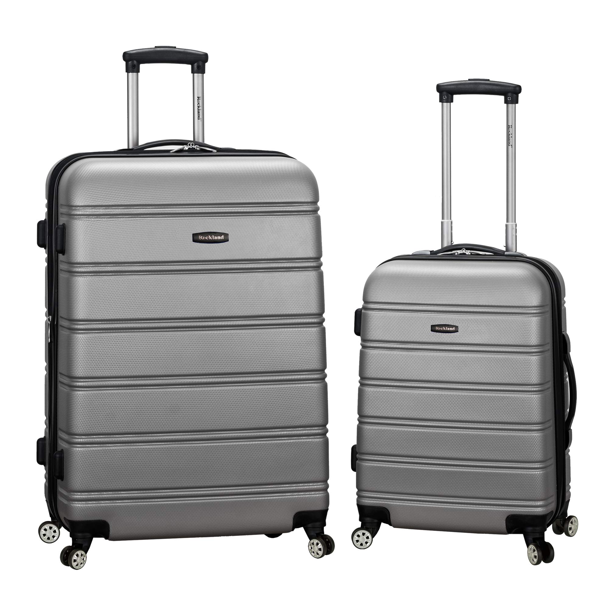 [Rockland] Melbourne ハードサイド 拡張可能 スピナーホイール ラゲージ シルバー 2-Piece Set (20/28) Melbourne ハードサイド 拡張可能 スピナーホイール ラゲージ