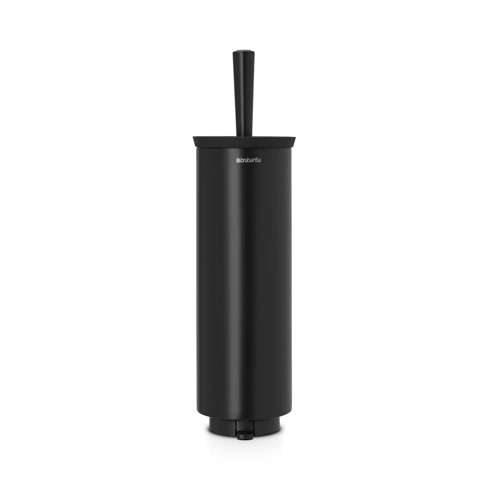 Brabantia 横ずっぽう 室内用便器毛はらいと保持者 (黒いこと) 独立独行/飾りつけ式トイレボウルクリーナー 目立たない入れもの照明ランプ付き添い人 2階建てバス御部屋用