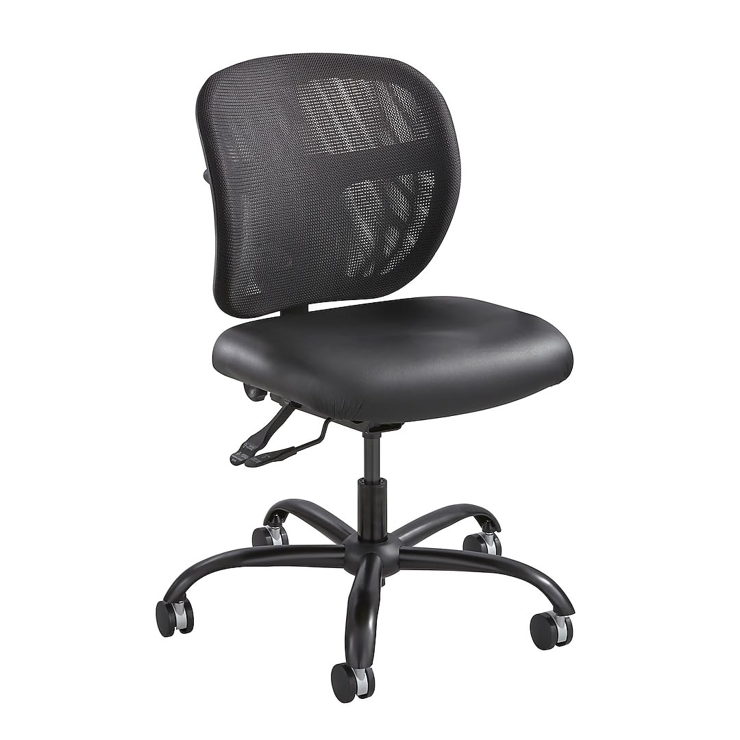 Safco Products Vue Intensive-Use Task Chair   Rated up to 500 lbs.  Cool Mesh Back  Waterfall Edge Seat