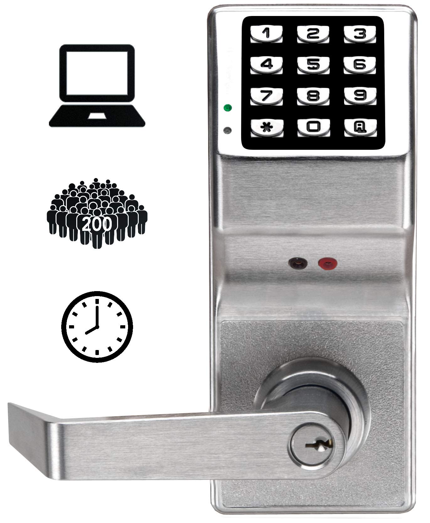 Alarm Lock Systems Inc. DL2800 US26D Trilogy Digital Lock Cylindrical Kil 26D  Satin Chrome by Alarm Lock