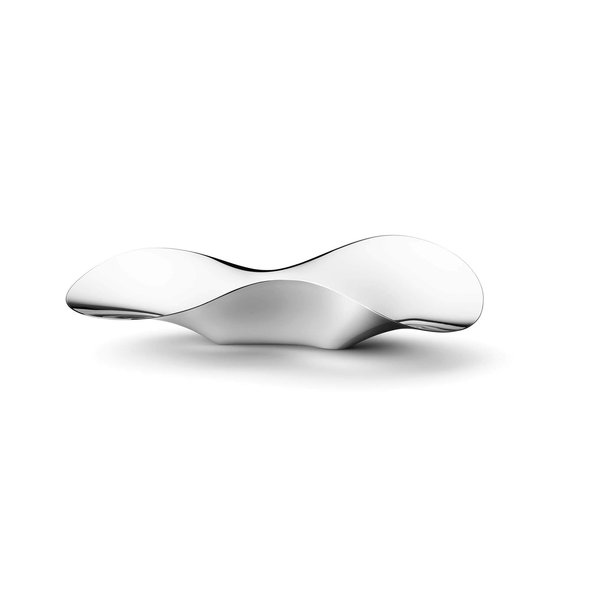 「 Georg Jensen 」 サービングトレイ フルーツボウル INDULGENCE シルバー 幅約24×奥行37×高さ約10cm 3586858