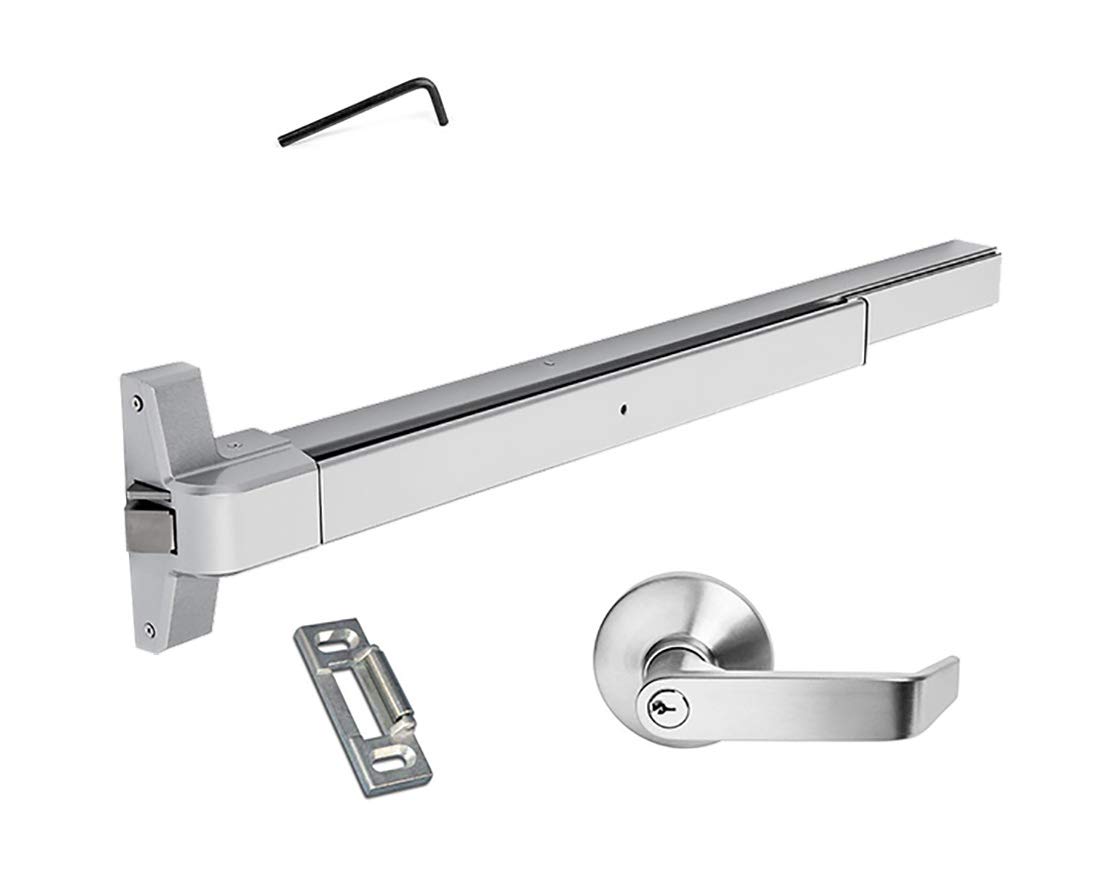 Dynasty Hardware プッシュバー 非常口ドア用パニック出口装置 塗装アルミニウム製 外装レバーハンドル付き｜global研究所