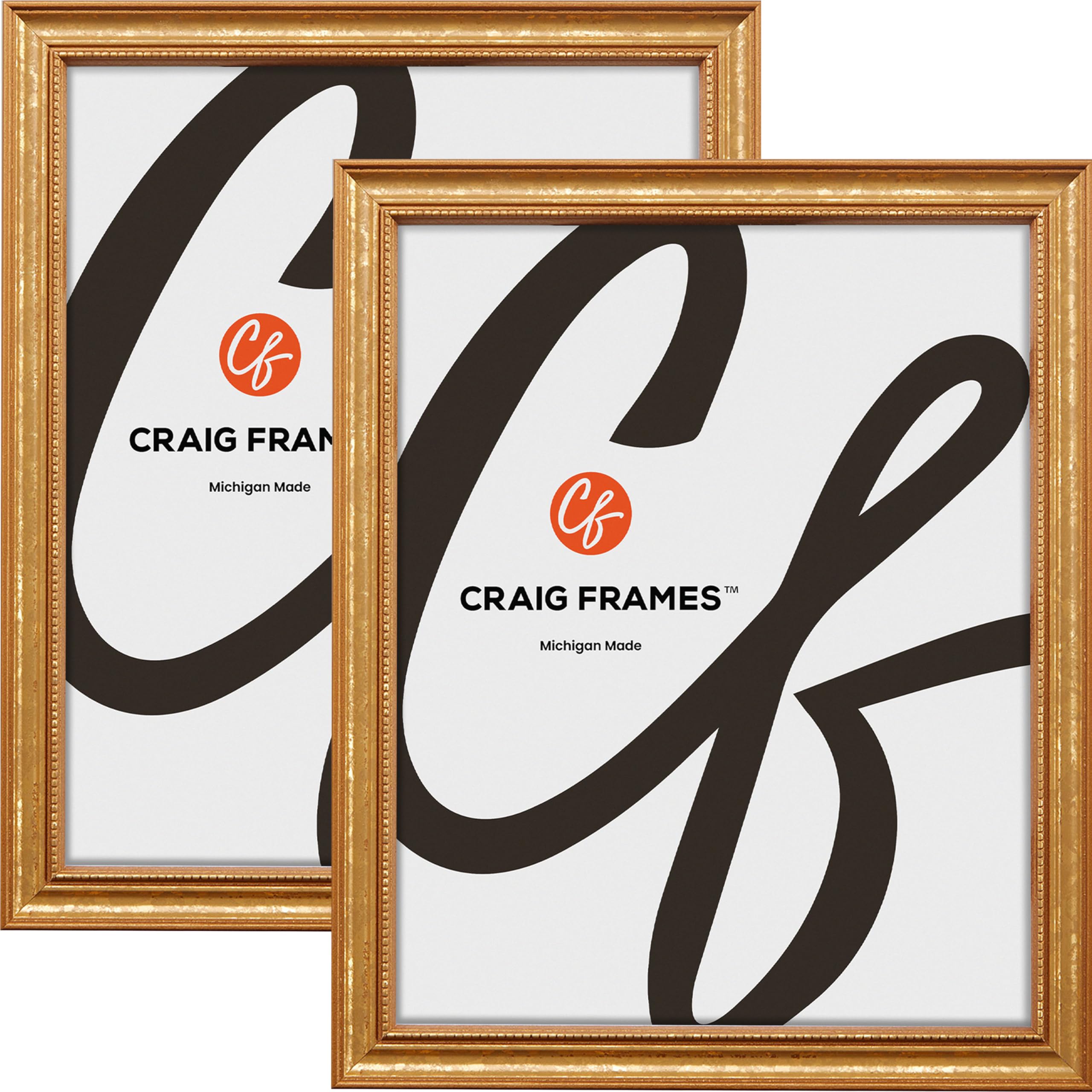 Craig Frames 写真絵ひな形仕かける 2点または4点 表現スタイルと大いさのオプション 赤銅色 17 x 22 ゴールド 314GD1722L-2 PCサプライ・消耗品-インクカートリッジ-パソコン・周辺機器