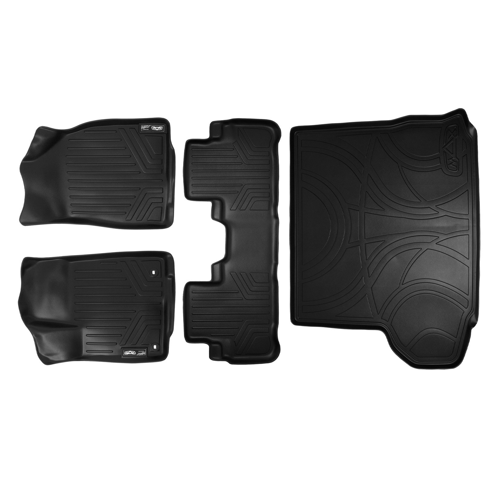MAXFLOORMAT立ち会い場つや消し(2行) MAXTRAY CargoラインドライヴBehind 2 nd行仕掛ける黒いことfor 2014 ? 2017 Toyota Highlander
