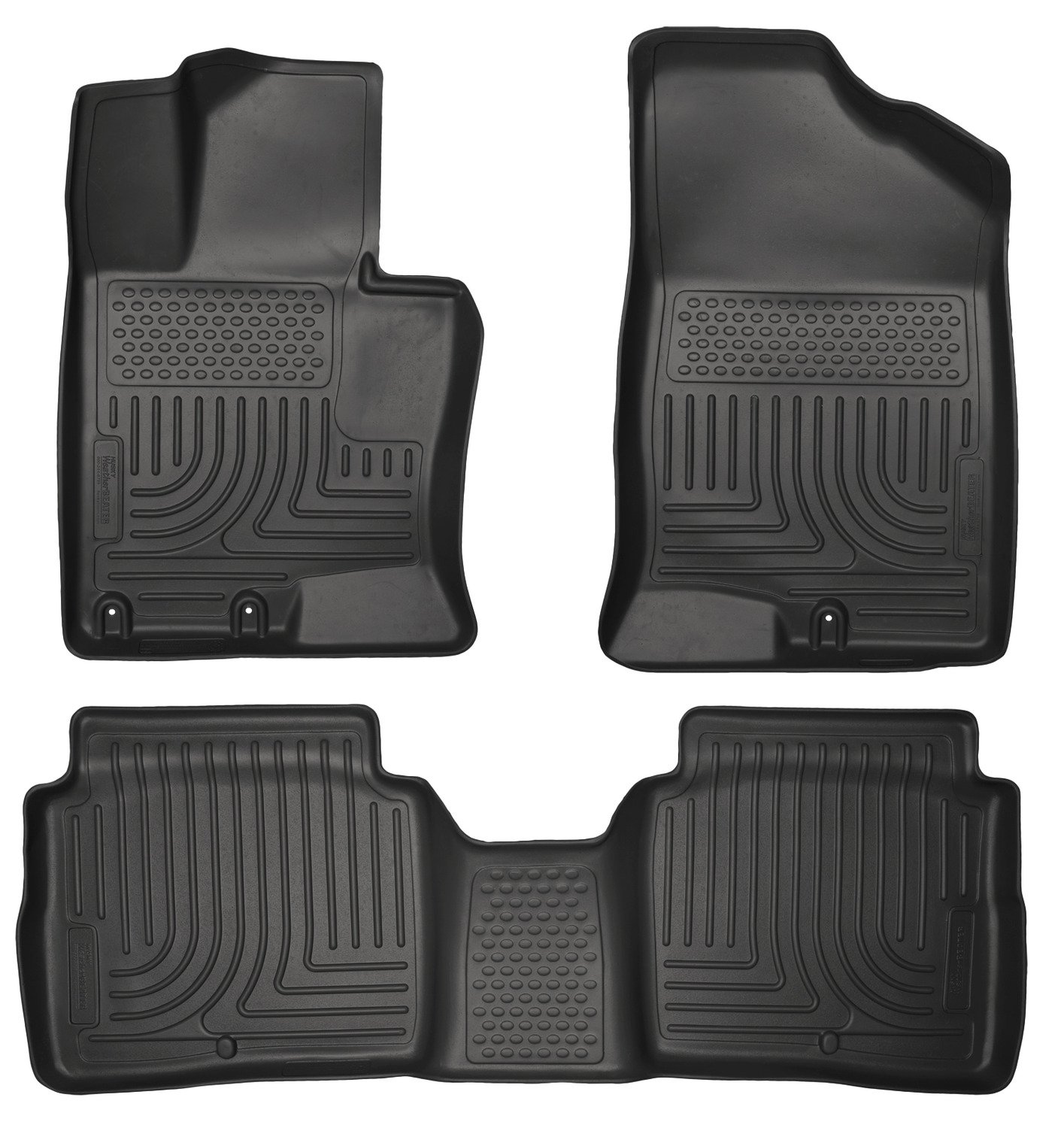 Husky Liners 99691 2011-15 Kia Optima Weatherbeater フロント&セカンドシートフロアマット ブラック|global研究所