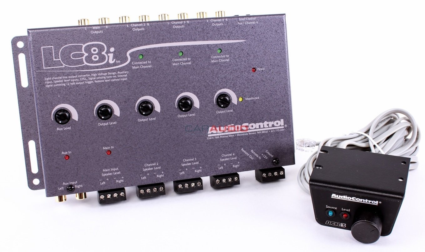 Audio Control LC8IGRAY Eight Channel Line Output Converter with Auxiliary Input by AudioControl｜global研究所