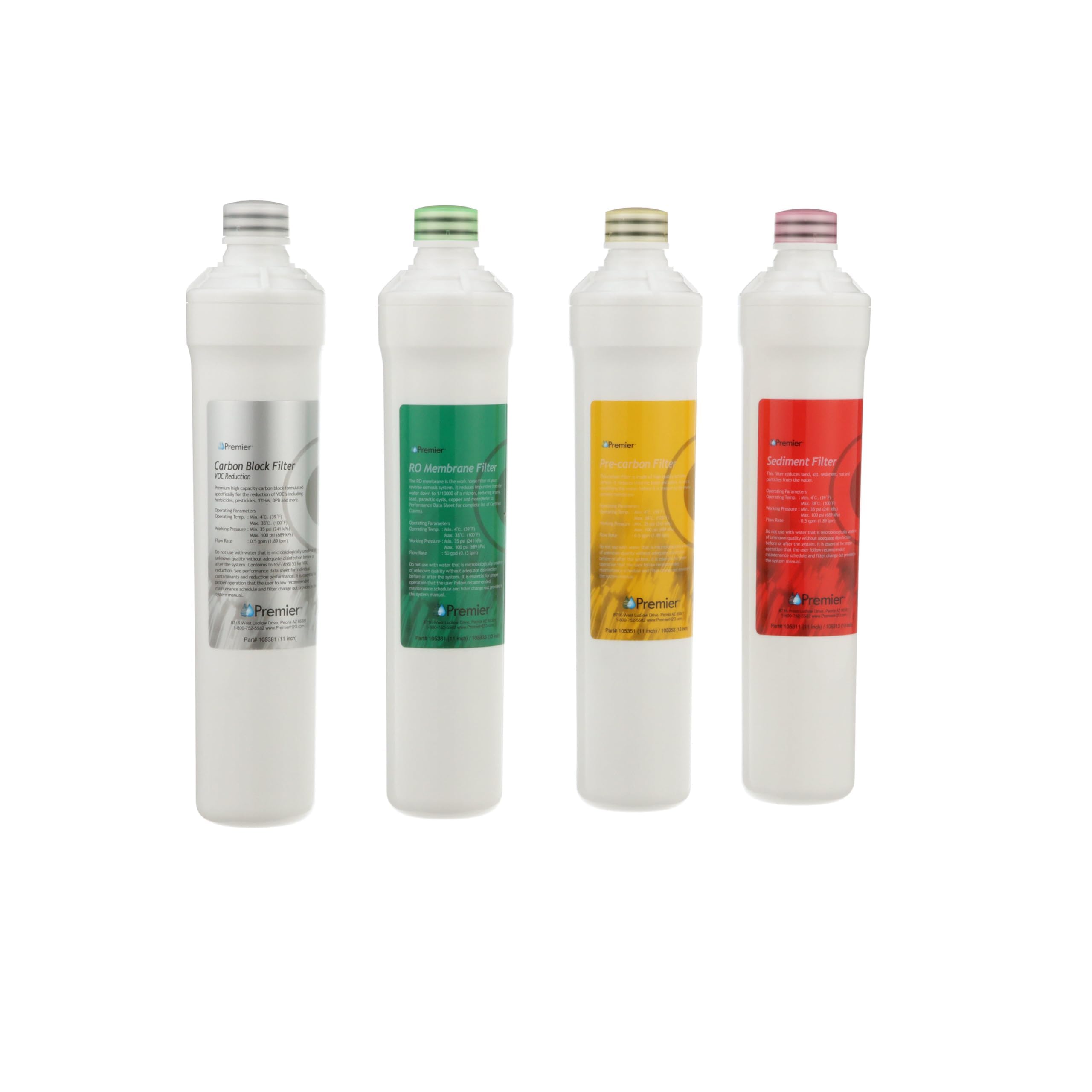 Watts Premier WP-PLUS-KIT RO-Pure プッシュボタン交換用フィルターキット