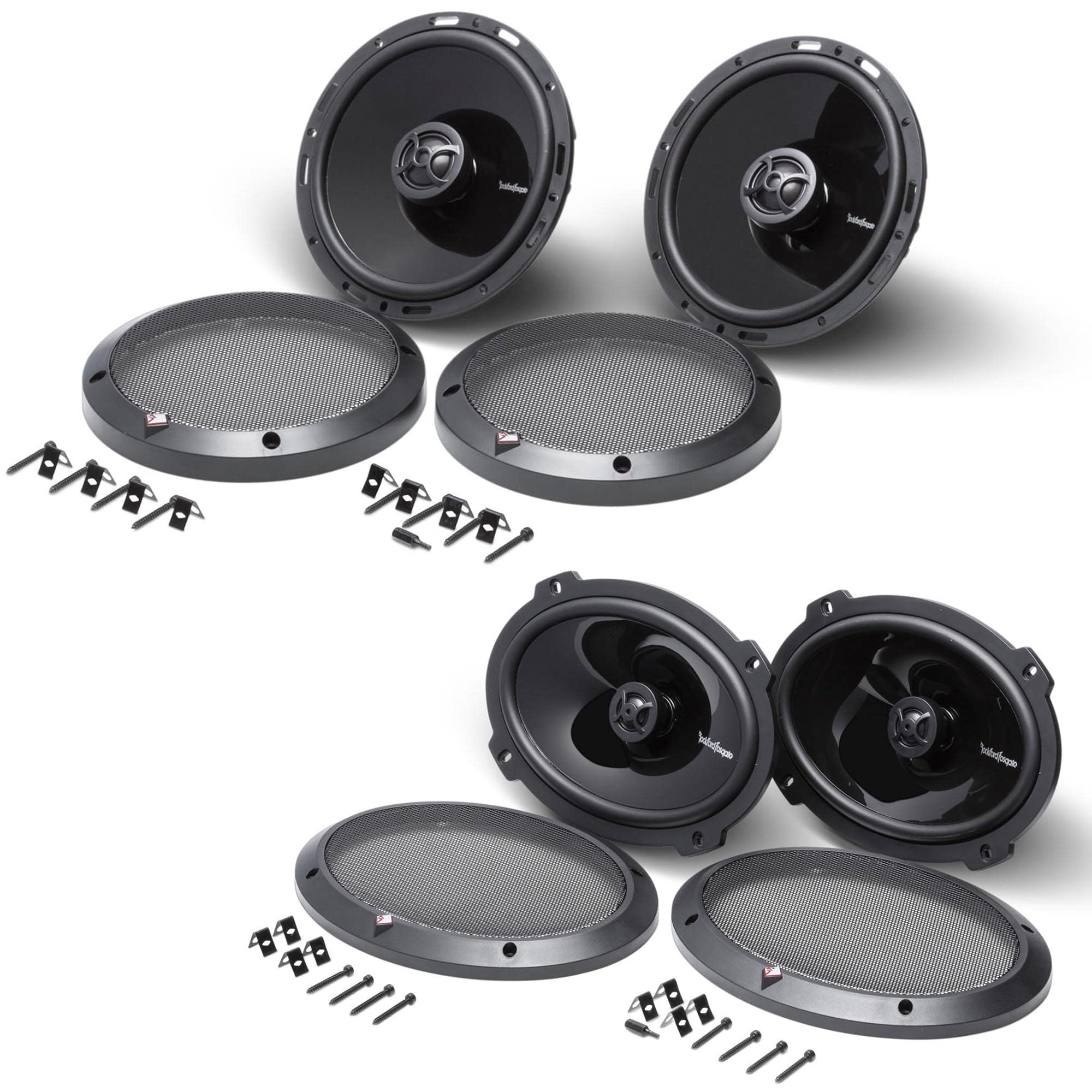 Rockford Fosgate P1650 6.5インチ 110W + 2) P1692 6x9インチ 150W カーオーディオスピーカー