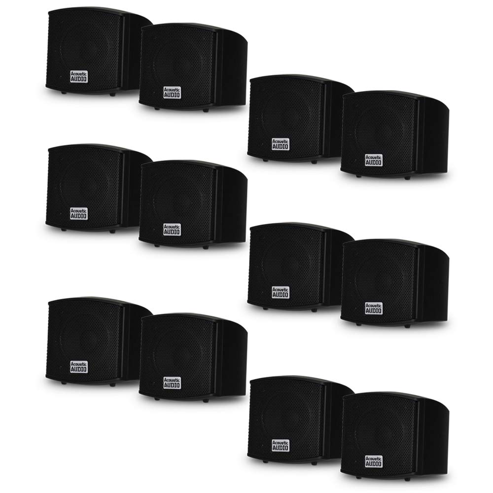 Acoustic Audio AA321B 取り付け可能な屋内スピーカー 2400ワット ブラック 6ペアパック AA321B-6Pr｜global研究所