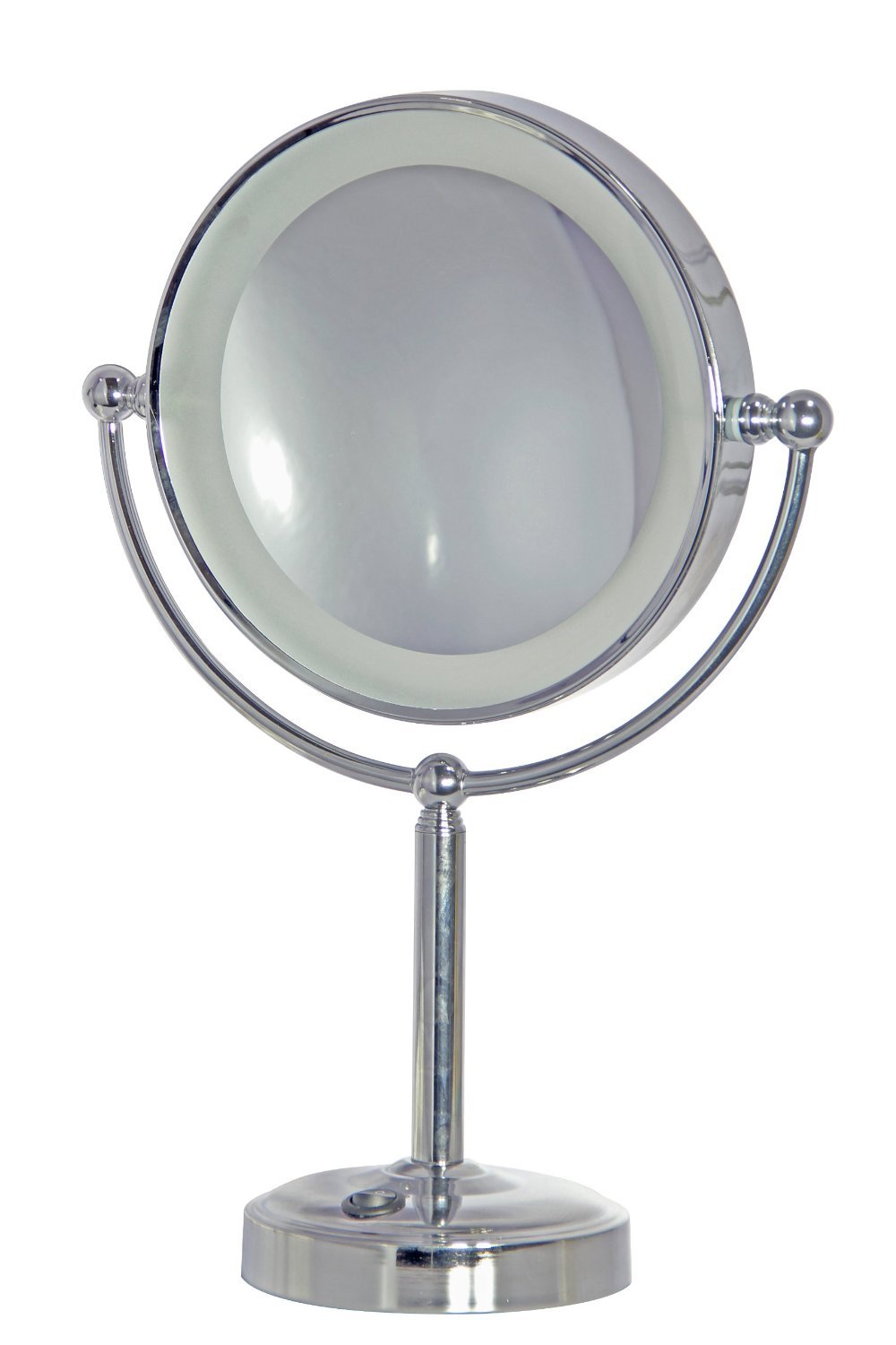 daylight24 Cordless Rechargeable LED Lit 10x Magnifying Make Up Mirror Chrome Finish｜global研究所