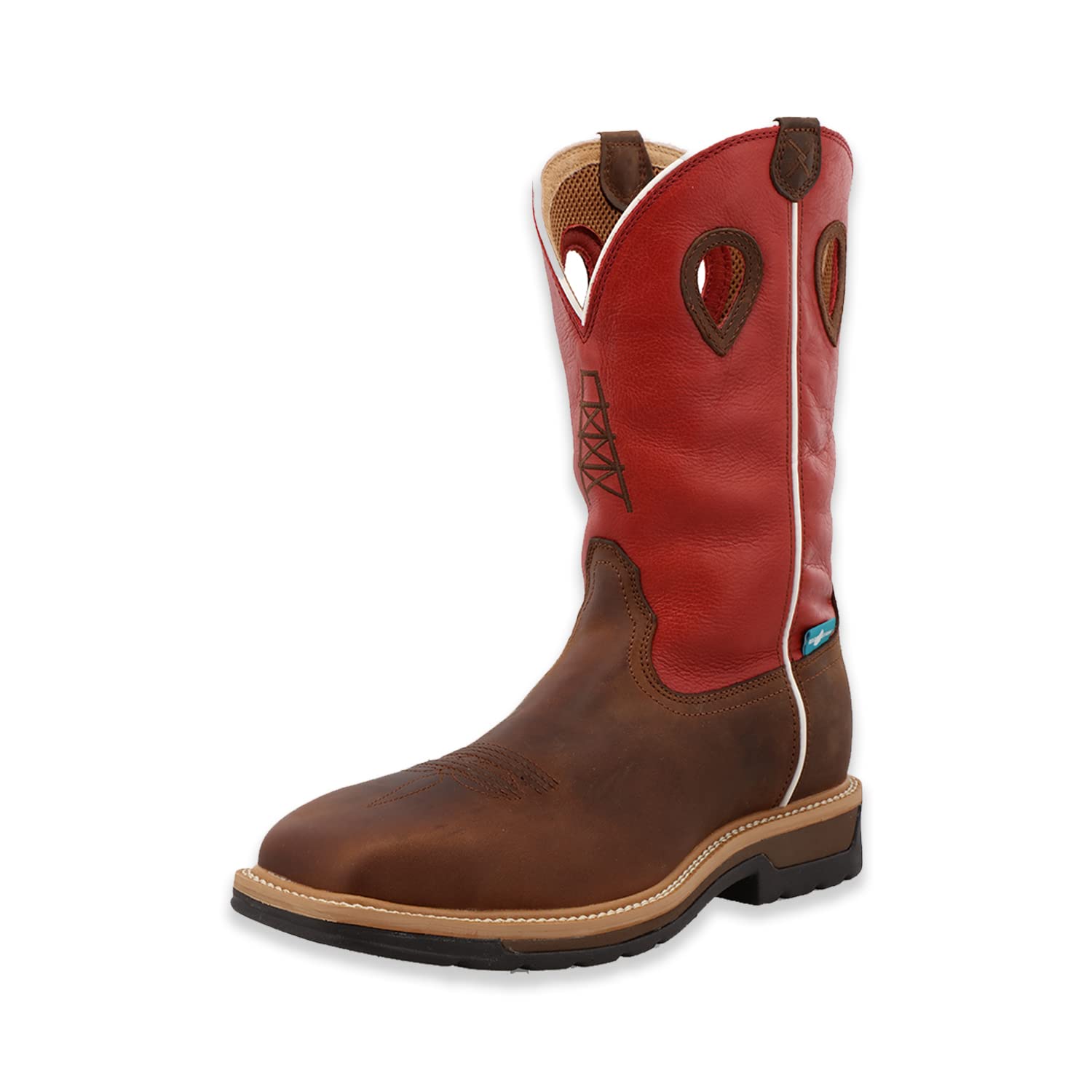 メンズ Comp Toe Lite Western 細工物ブーツ ? 雨合羽 US 大きさ: 13 色つや: 赤銅色