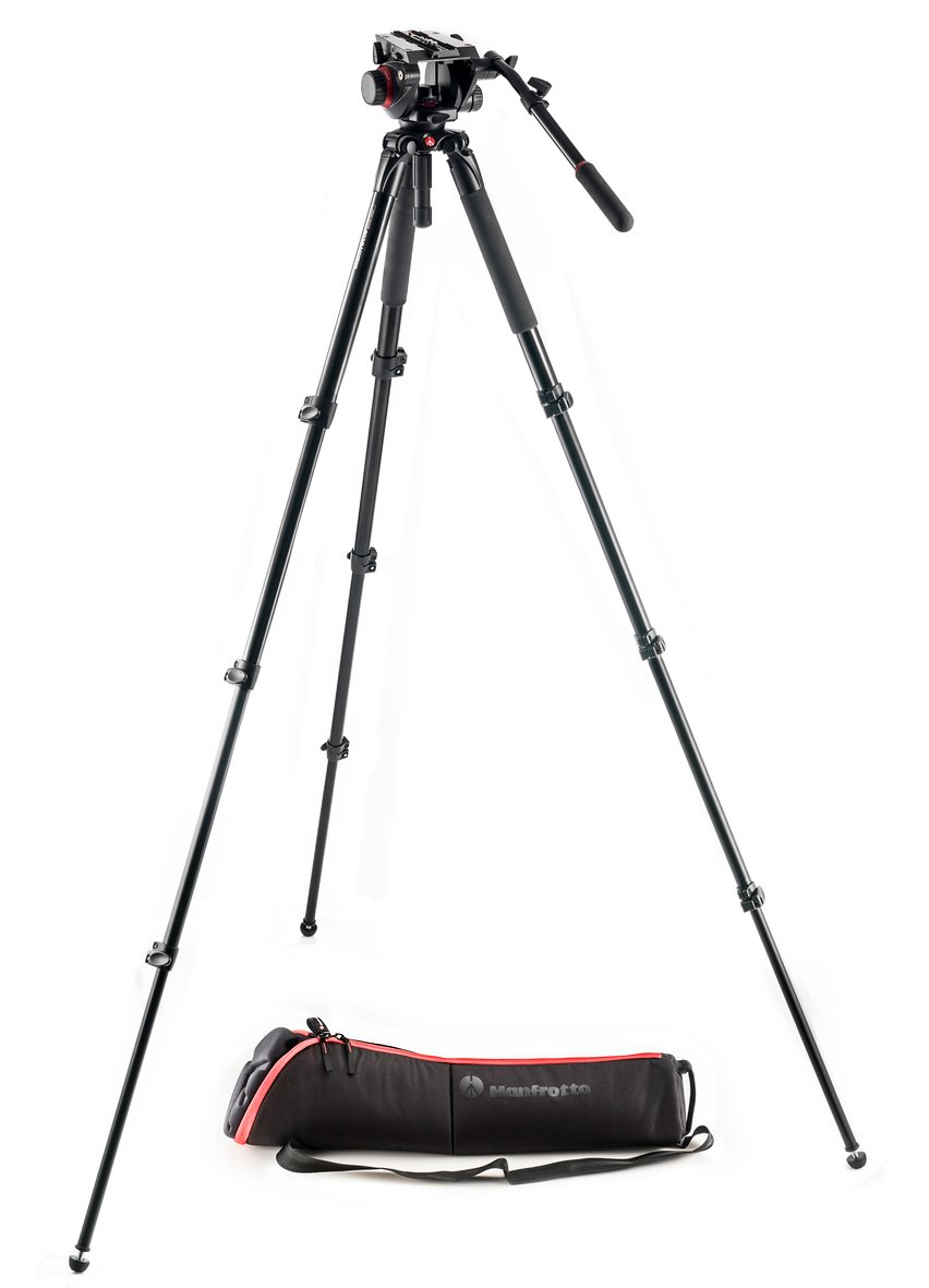 Manfrotto MVK504AQ 504 アルミニウム シングルレッグ ビデオシステム (ブラック)｜global研究所
