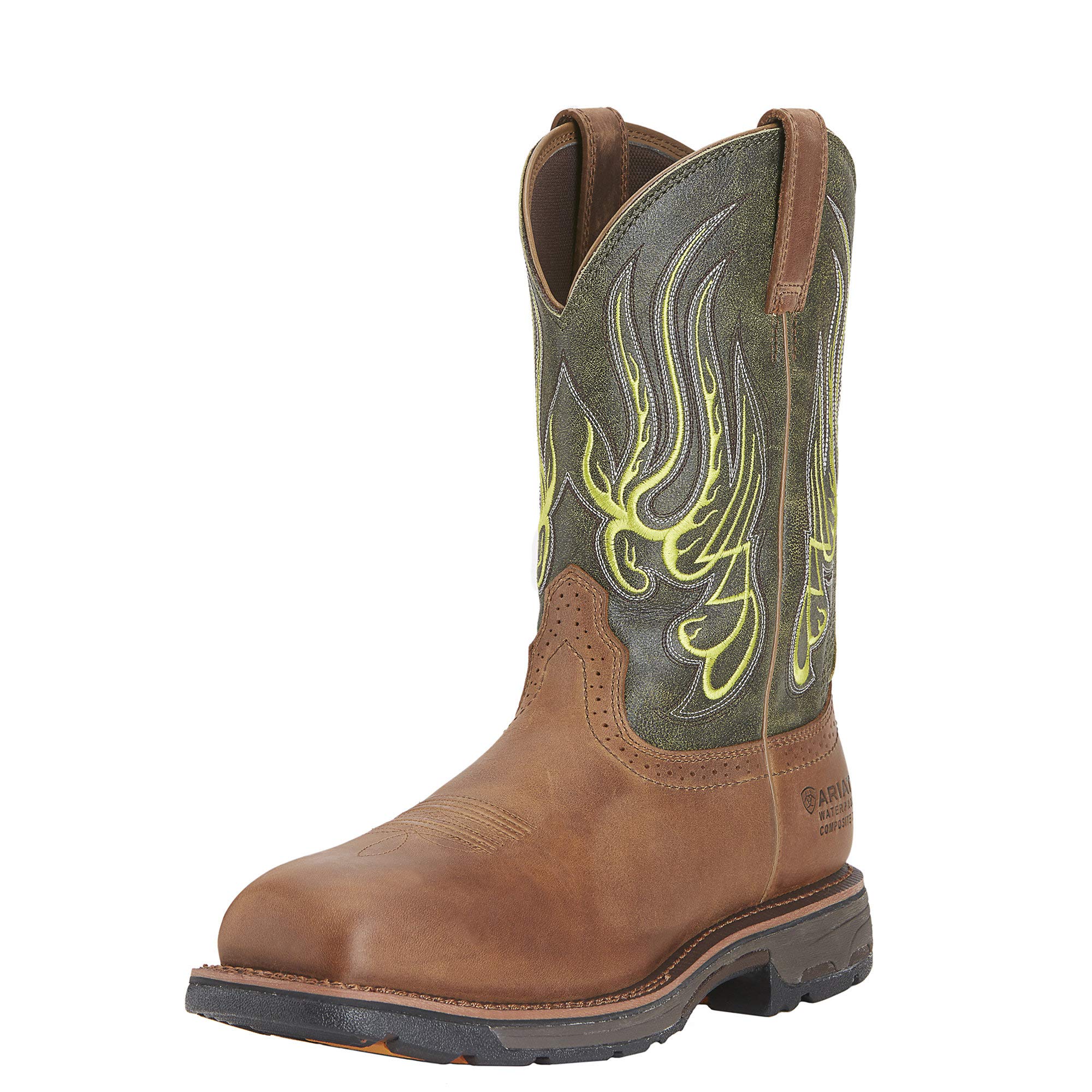 Ariat メンズ ワークホッグ メステノ 広々とした真四角 H2O コンポジットトゥ 細工物ブーツ US 大きさ: 10 Wide 色つや: 赤銅色