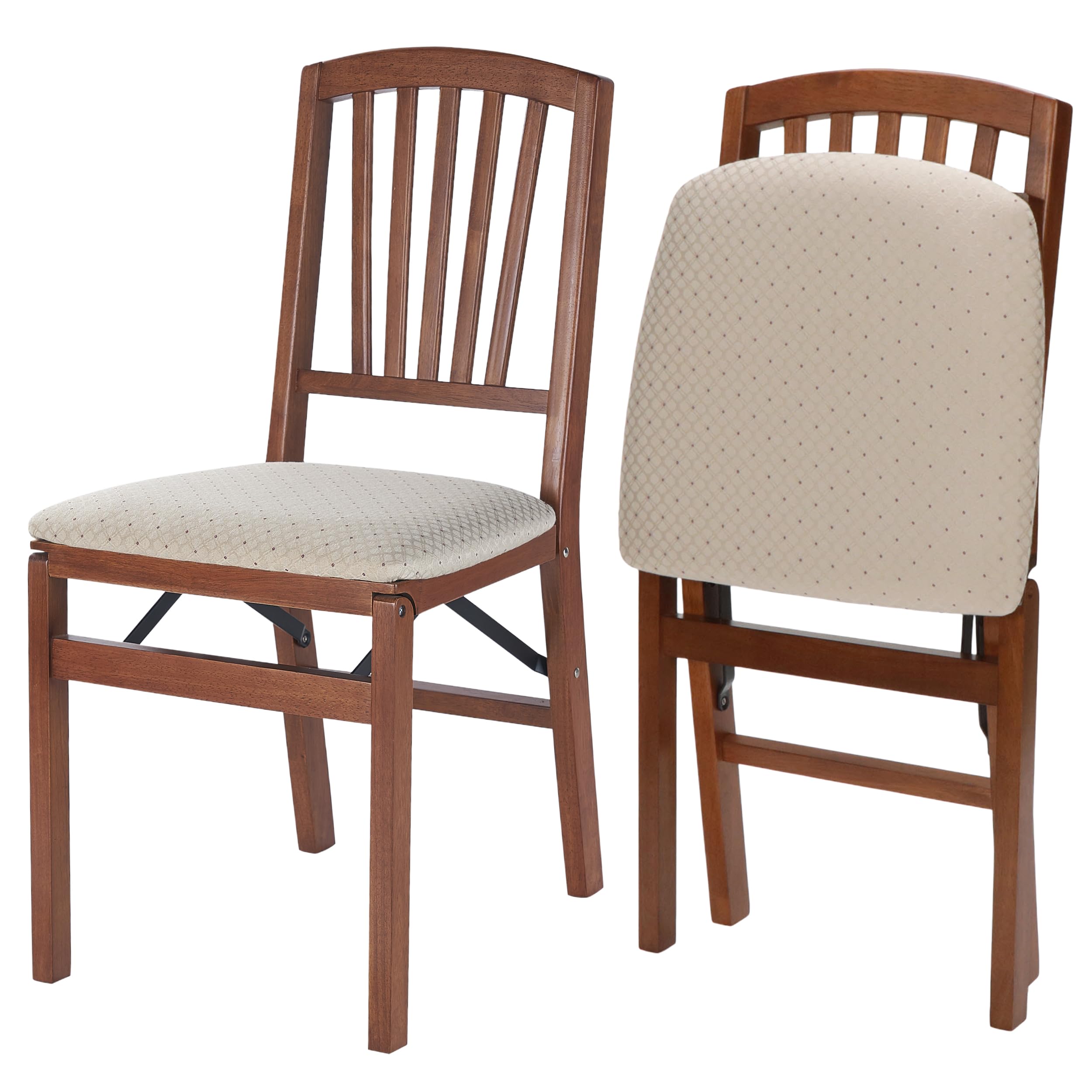 Stakmore Slat Back Folding Chair Finish  Set of 2  Cherry