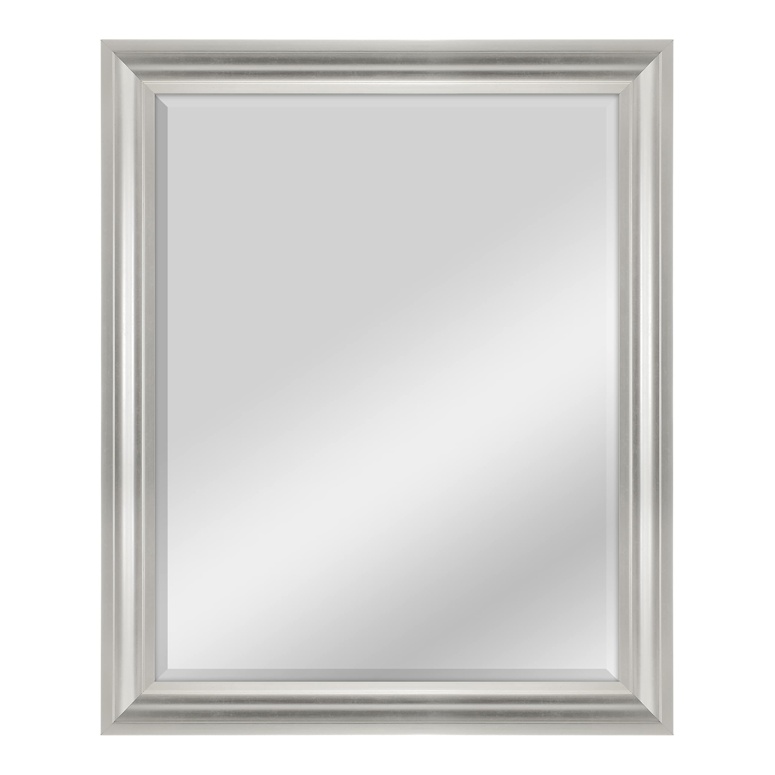 MCS 20675 21.75 by 27.5-Inch Beveled Mirror with 26.5 by 32.5-Inch Frame  Satin Silver by MCS