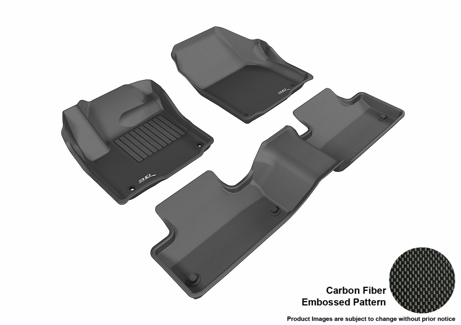 3D MAXpider L1LR01801509 コンプリートセット カスタムフィット 全天候フロアマット 特定のランドローバー レンジローバー イヴォークモデル用 - Kaguラバー (ブラック)｜global研究所