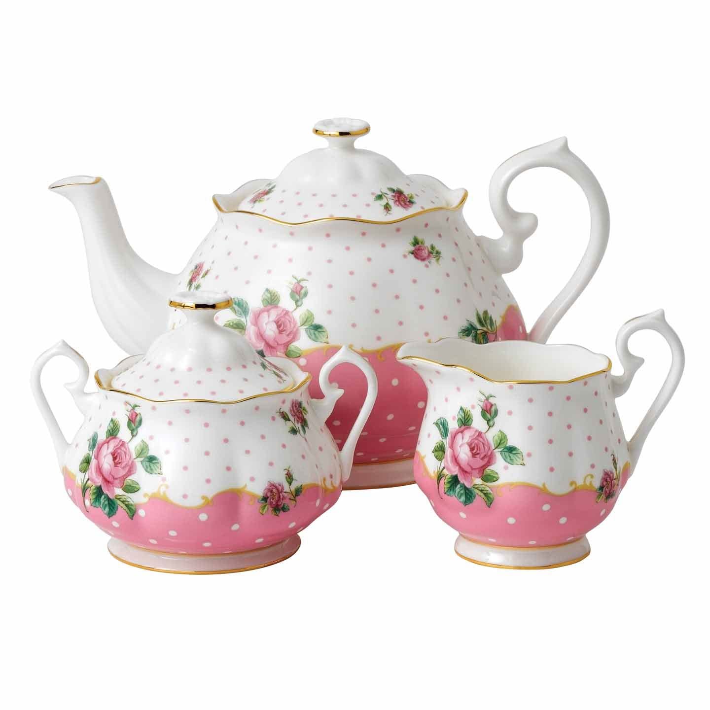 Royal Doulton 3-Piece New Country Roses Tea Party Cheeky Set Pink by Royal Albert