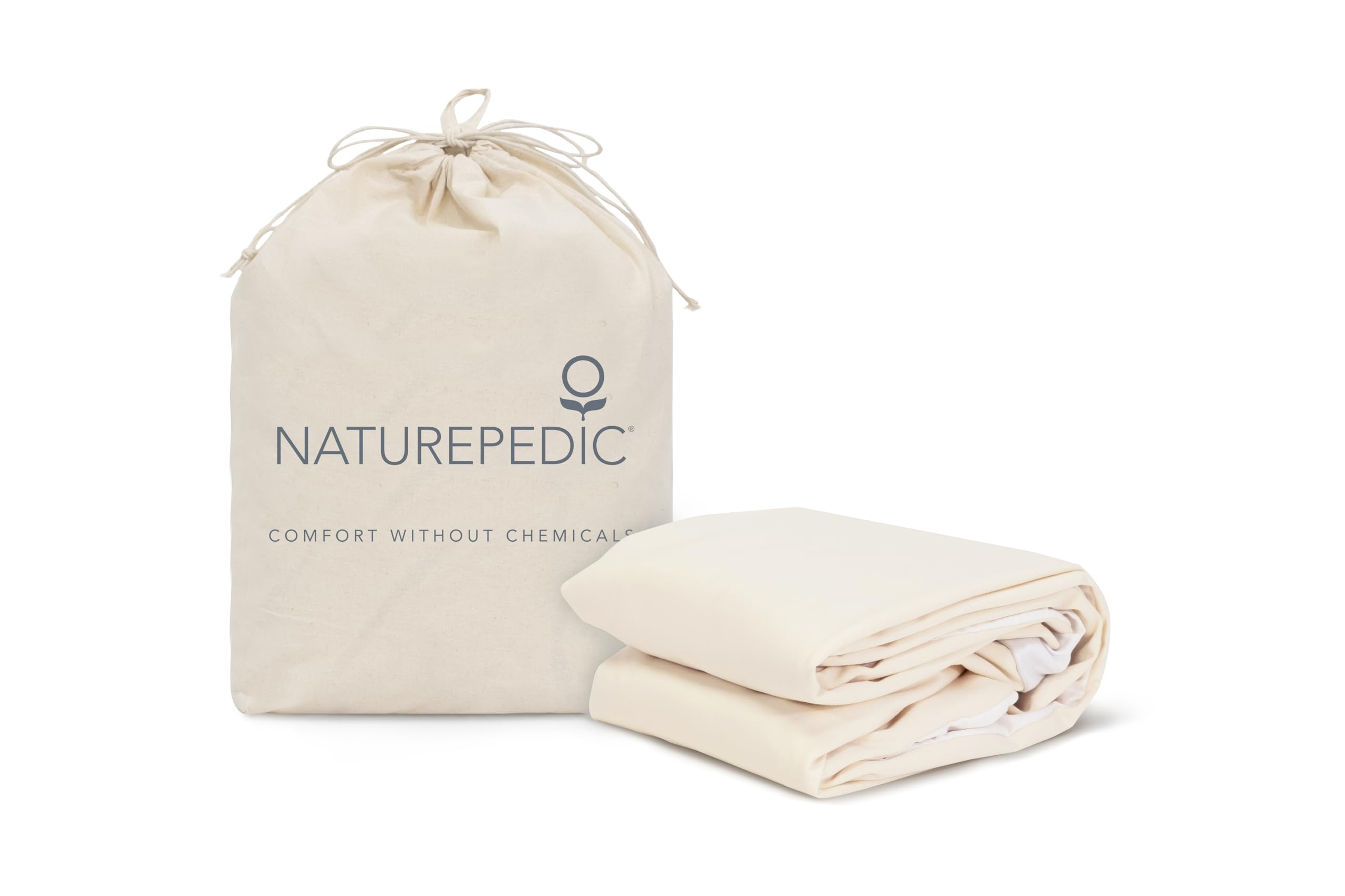Naturepedic Organic Waterproof Fitted Stretch Knit Protector Pad - Full by Naturepedic｜global研究所