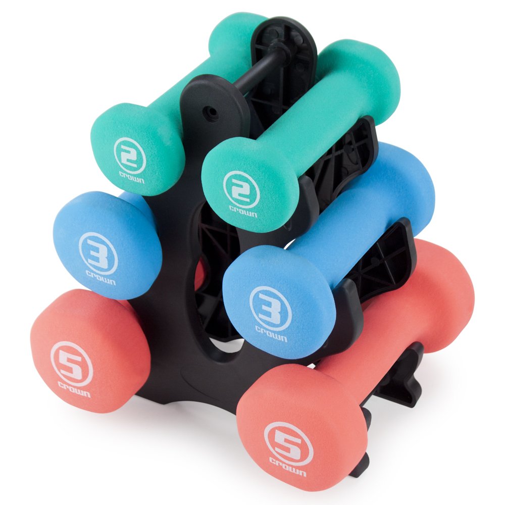 セットの3ペアのネオプレンBody Sculpting Hand Weights with Stand byクラウンスポーツ用品|global研究所