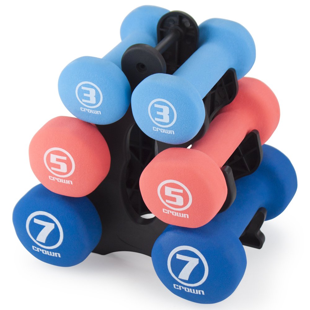 仕掛けるの3有りの実のネオプレンBody Sculpting Hand Weights with Stand byジャケット冠運動競技設備