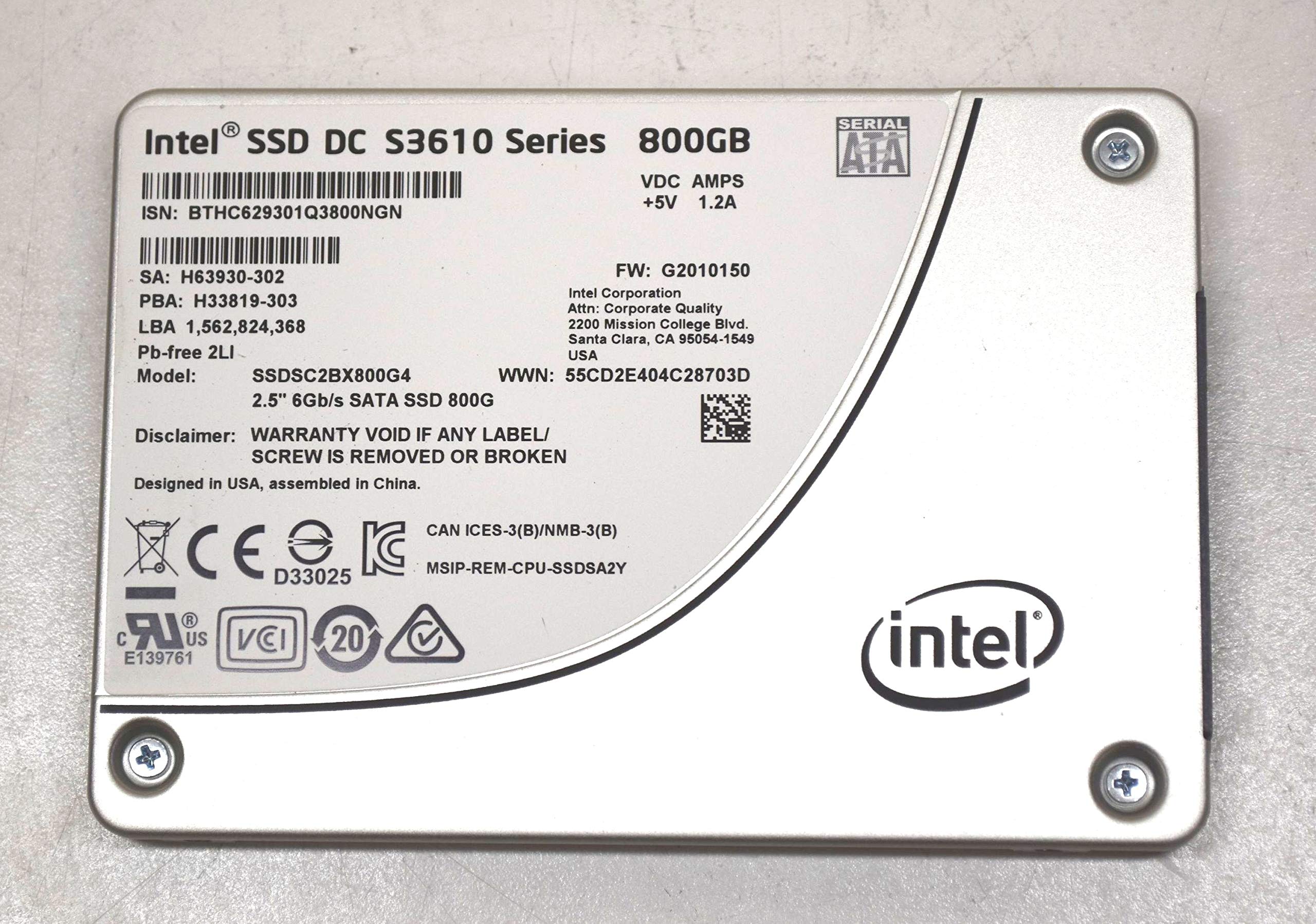 インテルssdsc2bx800g4 s3610シリーズ800 GB 2.5 7 mm 20 Nm｜global研究所