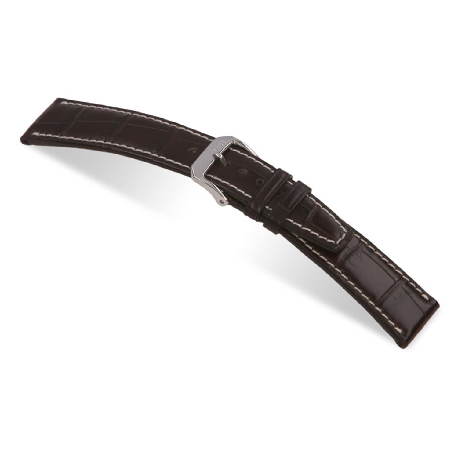 rios1931サンダーバード ? Genuine Alligator Watch Band for IWC Watches 114 x 74 18x16mm モカ画像