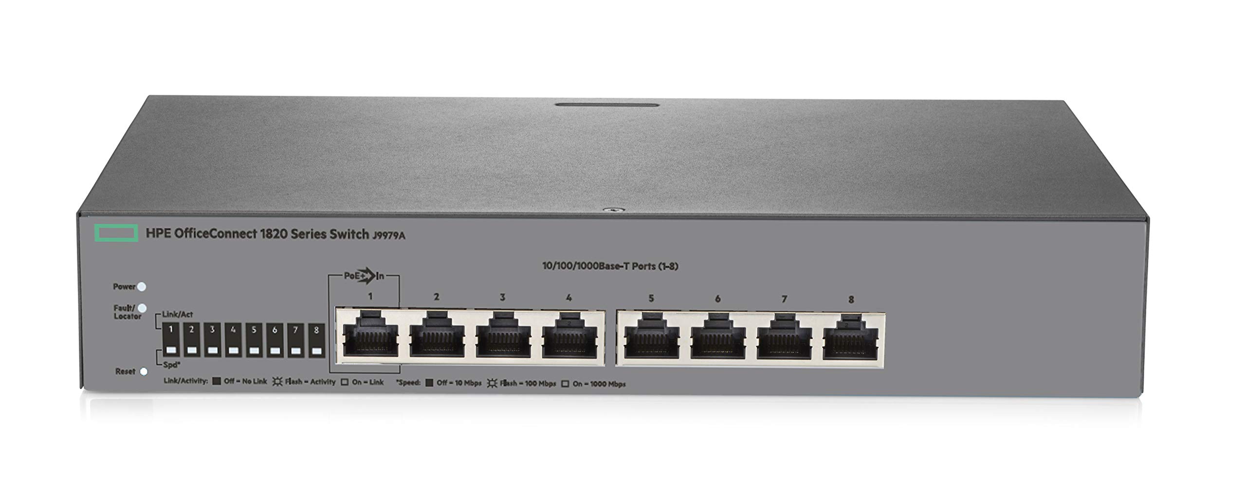 hp Procurve 1820-8G-PoE+ 4 x PoE+ 4 x GigE Switch J9982A P/N: J9982A｜global研究所