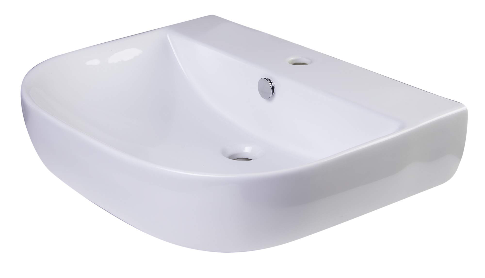 ALFI brand AB111 24 White D-Bowl Porcelain Wall Mounted Bath Sink｜global研究所 59,996円