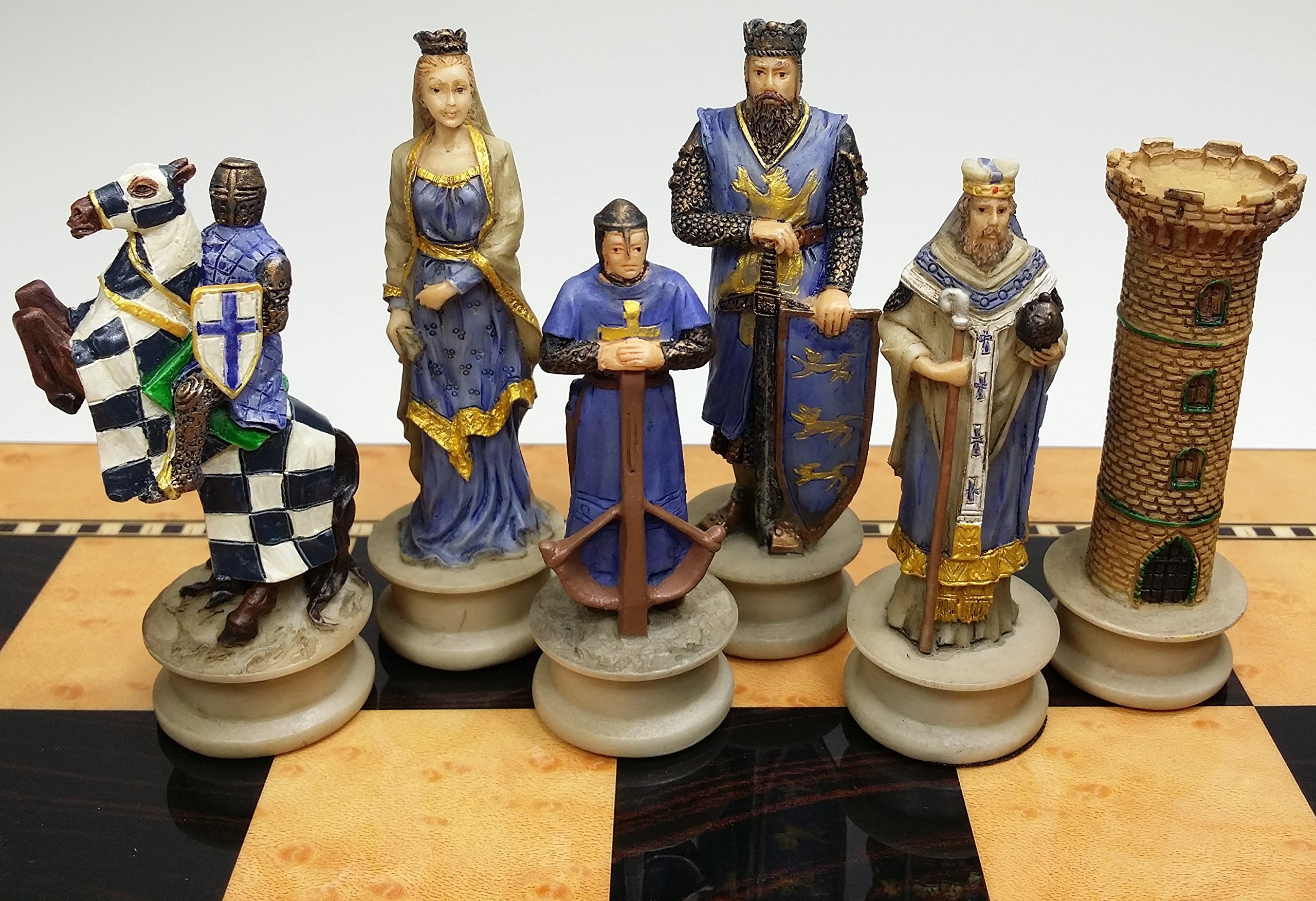 Medieval Times Crusades Knight Set of Chess Men Pieces Hand Painted 20,766円