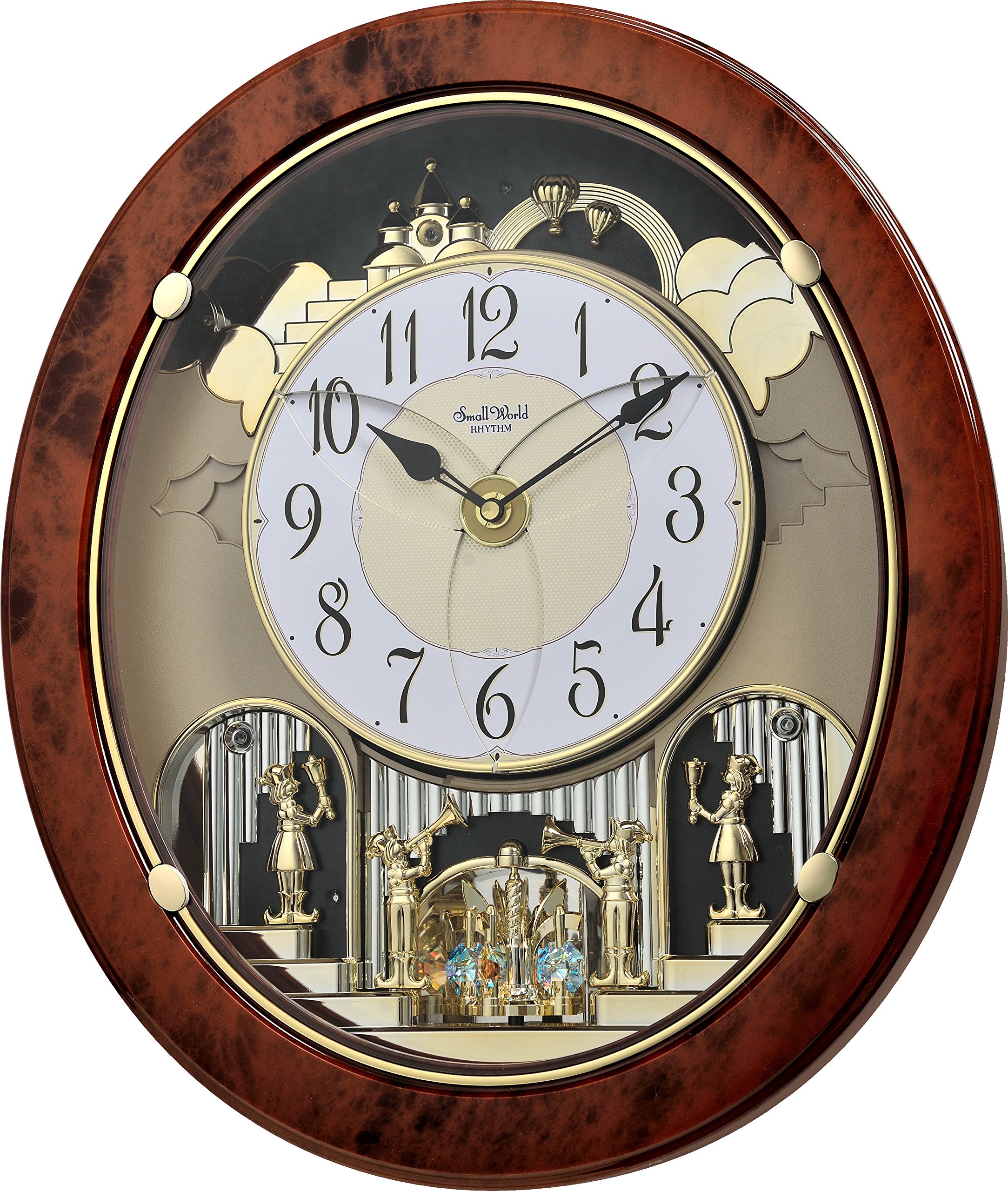 Rhythm Clocks Woodgrain Stars Wall Clocks by Rhythm Clocks