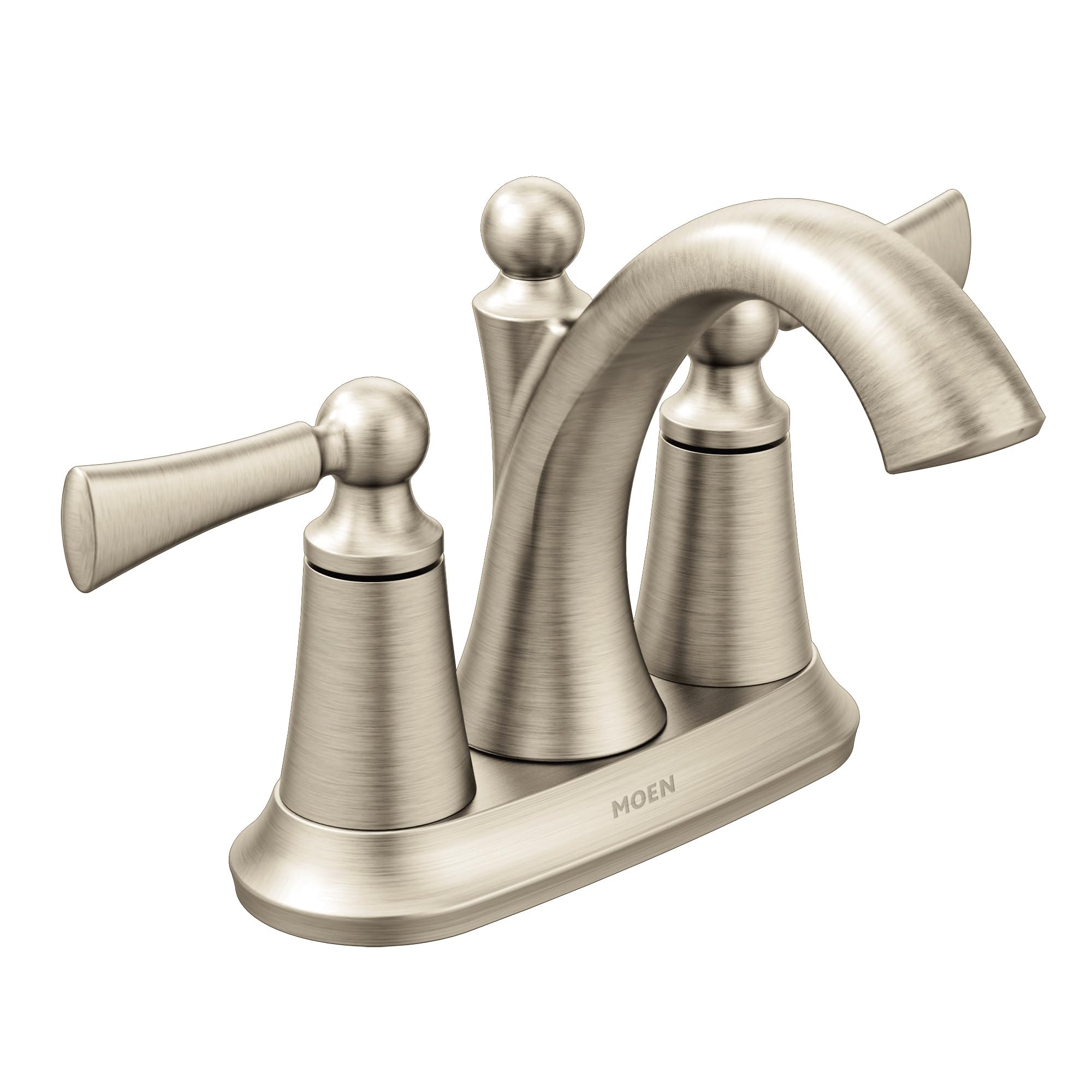 Moen 4505BN Wynford 2ハンドル センターセット ハイアーク バスルーム蛇口 ブラッシュドニッケル｜global研究所