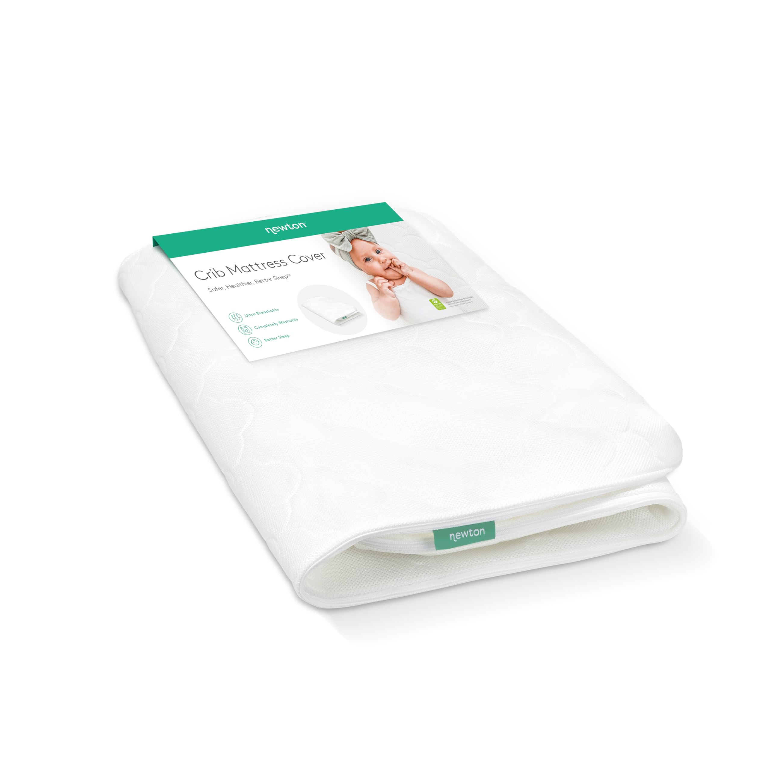 Newton Breathable Crib Mattress Cover - Cloud White