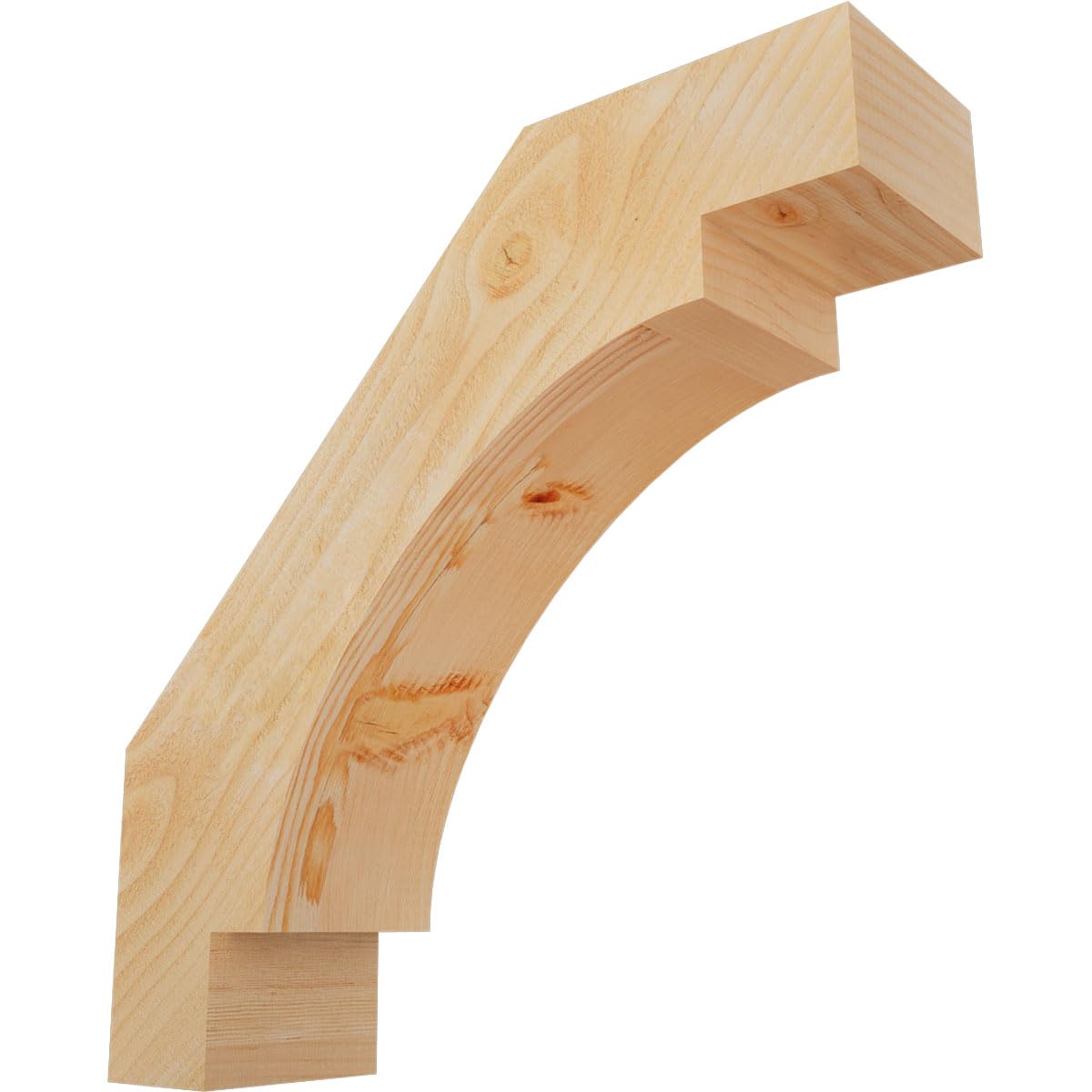 Ekena Millwork BRC06X22X22MRC00RDF マーセドブレース 奥行22インチ x 高さ22インチ 幅6インチ ダグラスファー(粗のこぎり)