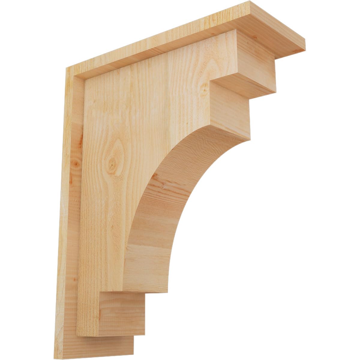 Ekena Millwork cor06 X 08 X 08med01rdf地中海Rough Sawnコーベルのwithバックプレート 14D x 18H COR06X14X18MED01RDF 1