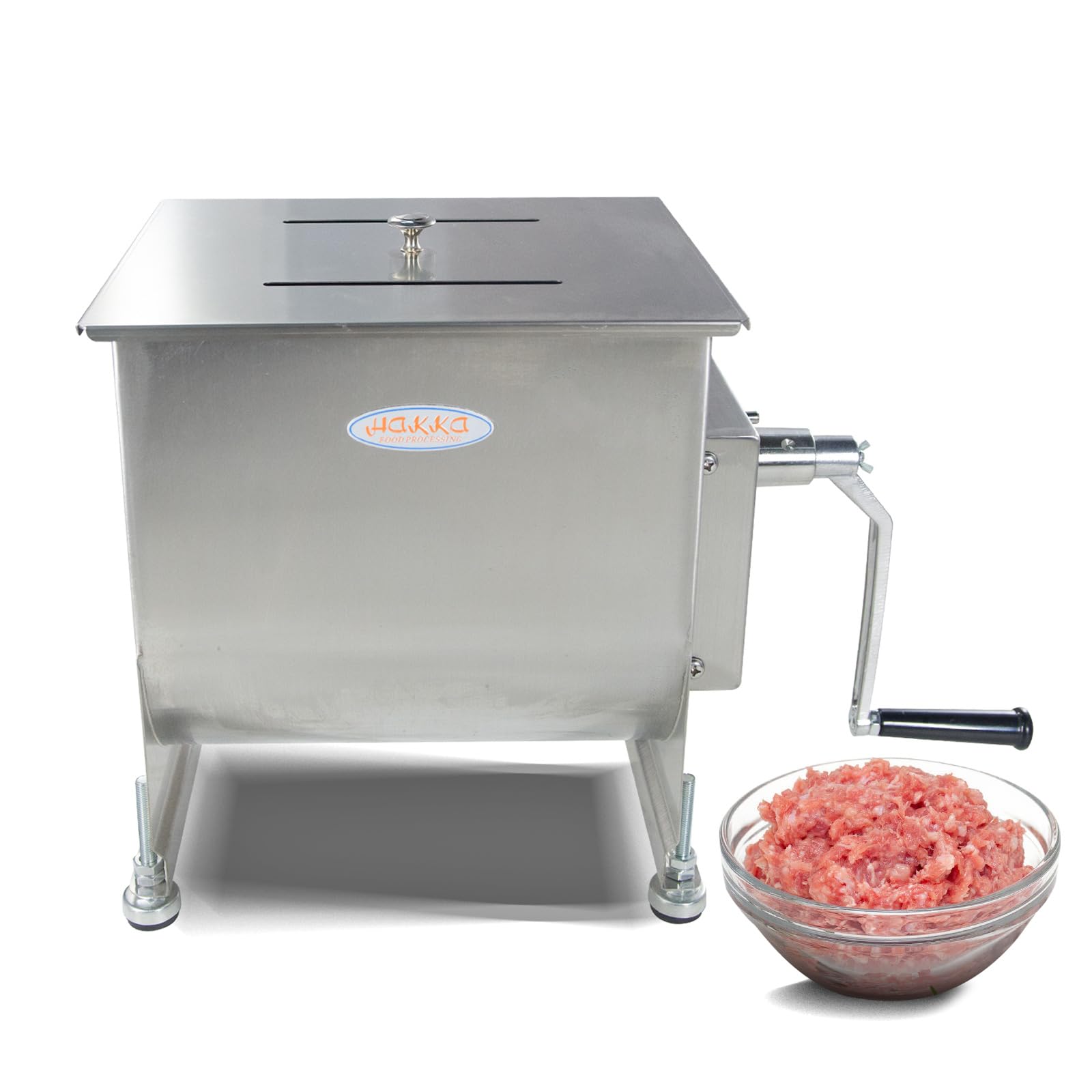 Hakkaﾃつｮ 24 Lbs Tank Stainless Steel Manual Meat Mixer (11 Liter) by Hakkaﾃつｮ
