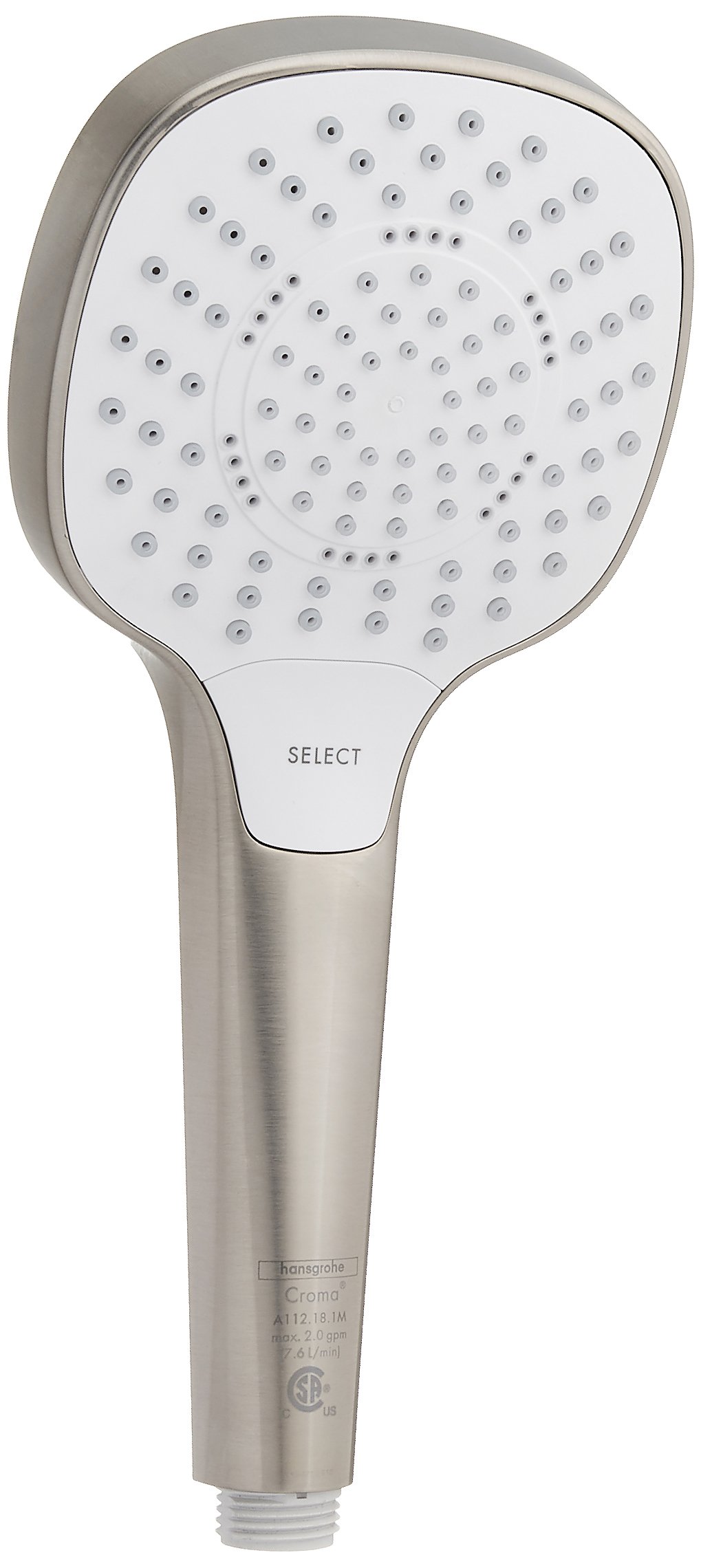 hansgrohe Croma Select E 簡単取り付け 4インチ 手持ちシャワーヘッド モダン 3 ソフトレイン、強烈な雨、脈動マッサージ26811821｜global研究所