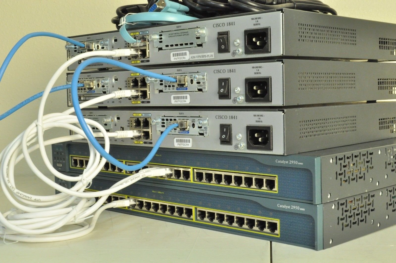 Cisco CCNA CCNP LAB KIT 3 x Cisco1841 IOS 15.1 2 x 2950 IOS 12.2|global研究所