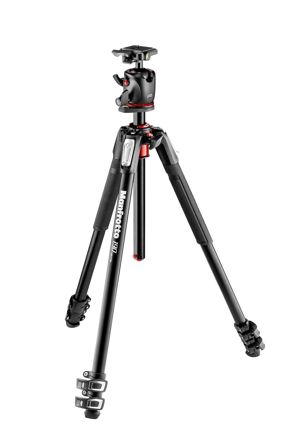 マンフロット(Manfrotto) プロ三脚 190シリーズ アルミ 3段+クイックリリースプレートQ2付き ボール雲台キット MK190XPRO3-BHQ2