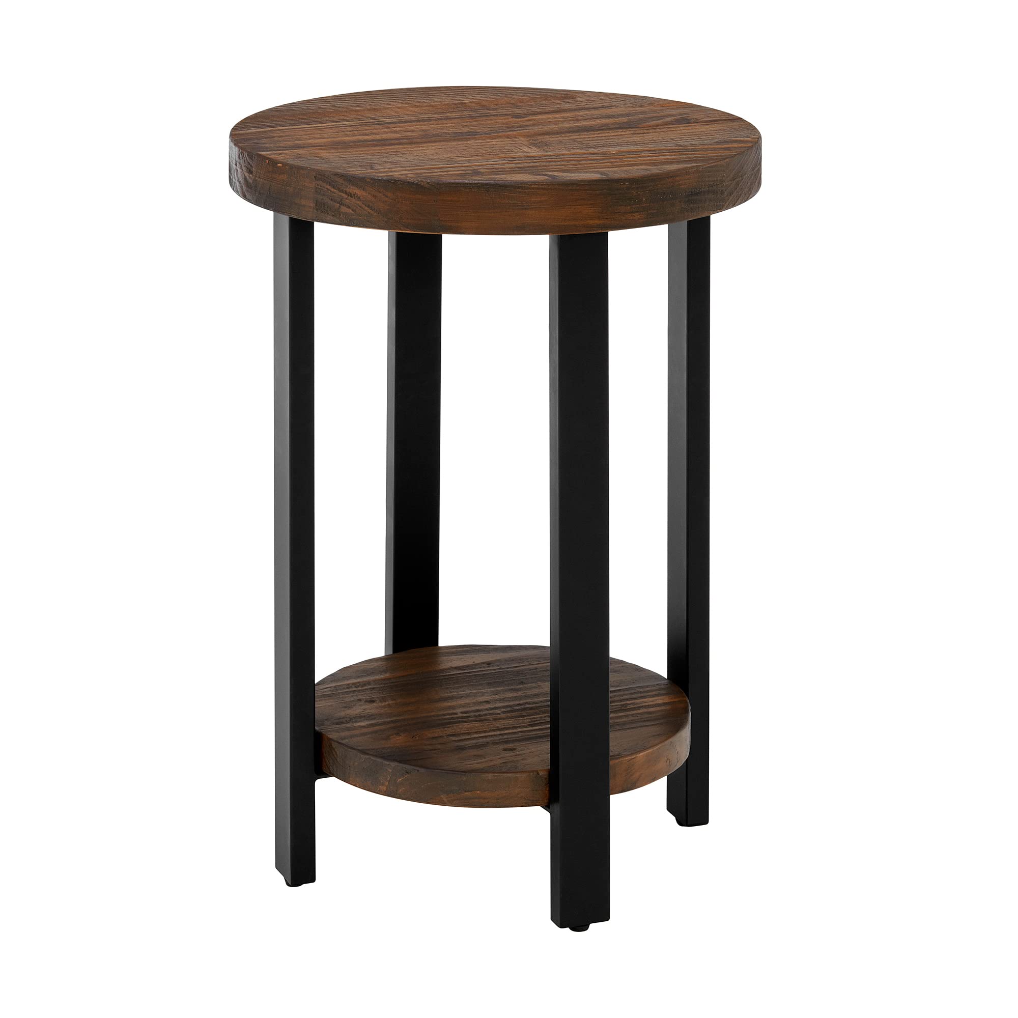 Alaterre Furniture Alaterre AMBA1520 ポモナ 素朴 ナチュラル ラウンドエンドテーブル ブラウン ウッド|global研究所
