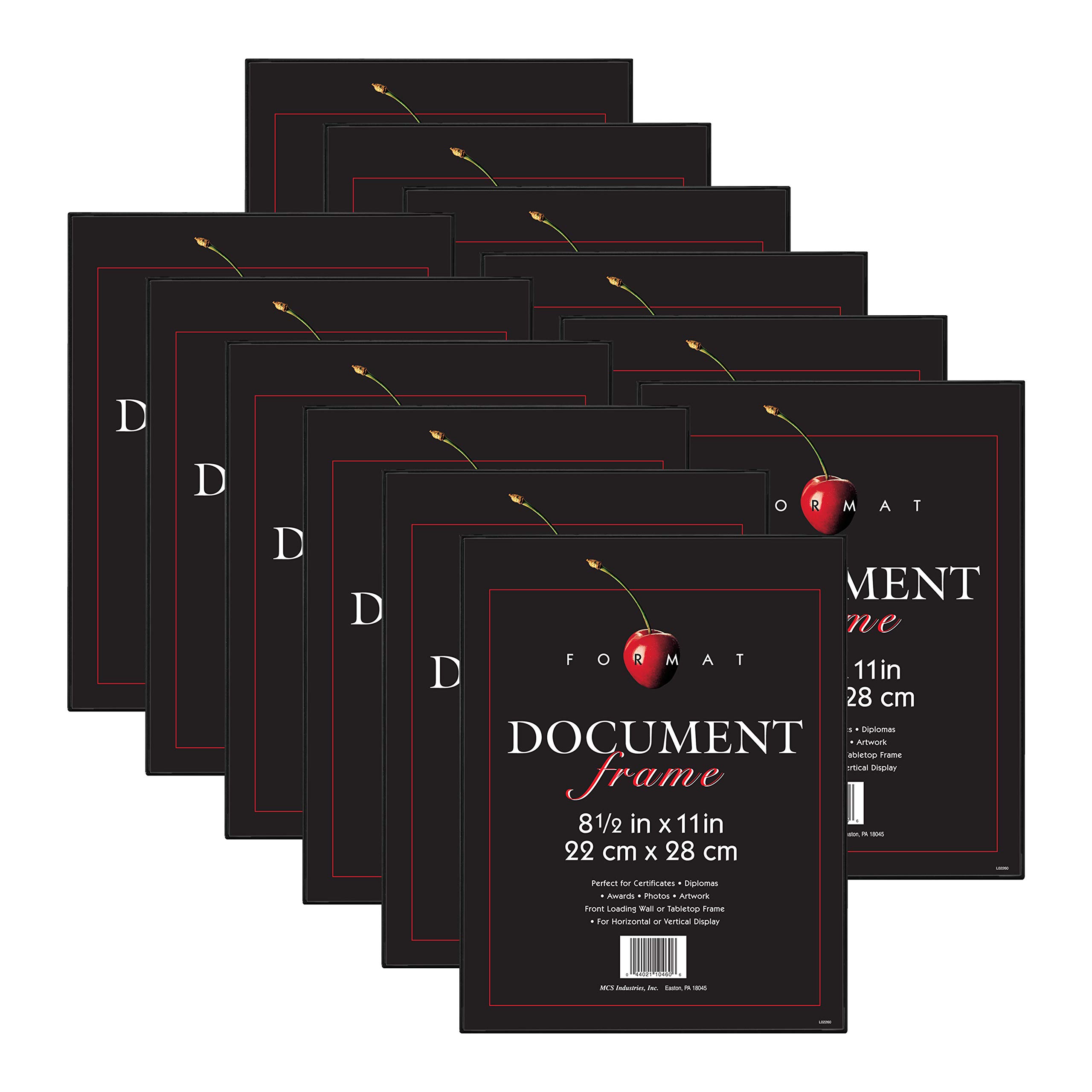 MCS 8.5x11 Inch Format Frame 12-Pack Black (65640)｜global研究所