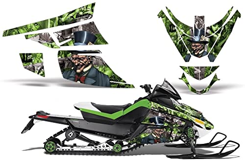 2006 ? 2012 Arctic Cat z1ターボAMRRACING Sledグラフィックスデカールキット ? Mad Hatter ? silver-green｜global研究所