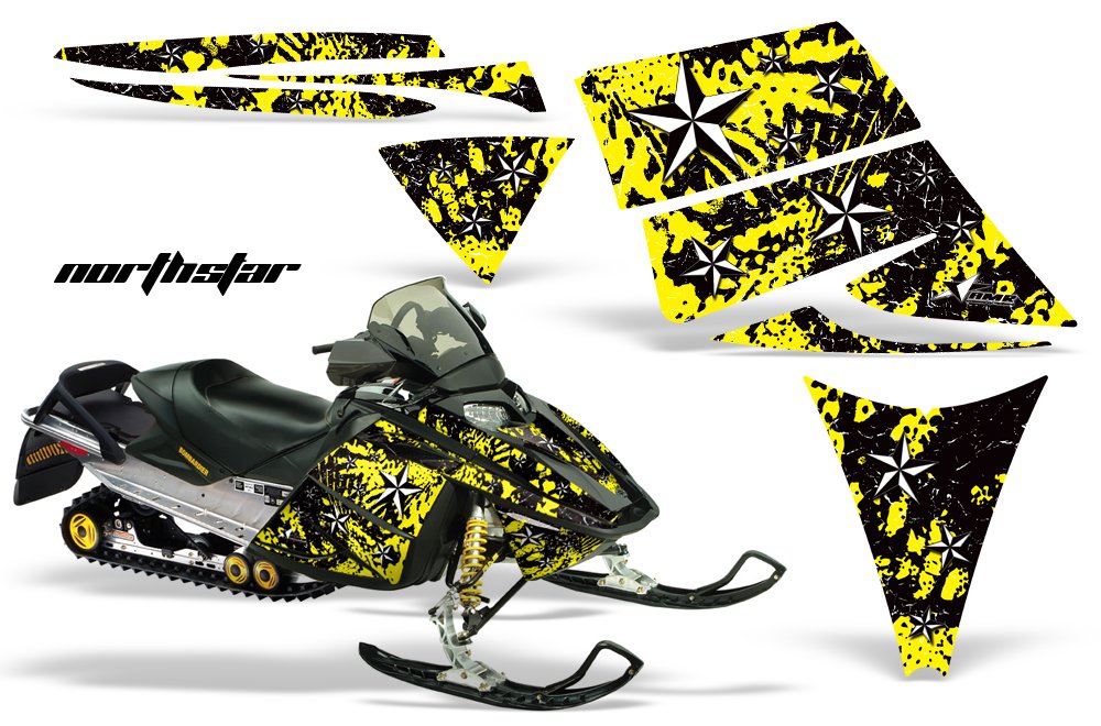 AMR Racing スノーモービル グラフィックキット ステッカー デカール Ski-Doo Rev 2004-2012対応 - NorthStar Yellow 40,860円
