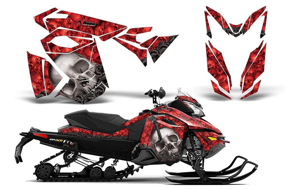 2013 + Ski Doo Rev XR AMRRACING Sledグラフィックスデカールキット ? Boneコレクター ? レッド｜global研究所